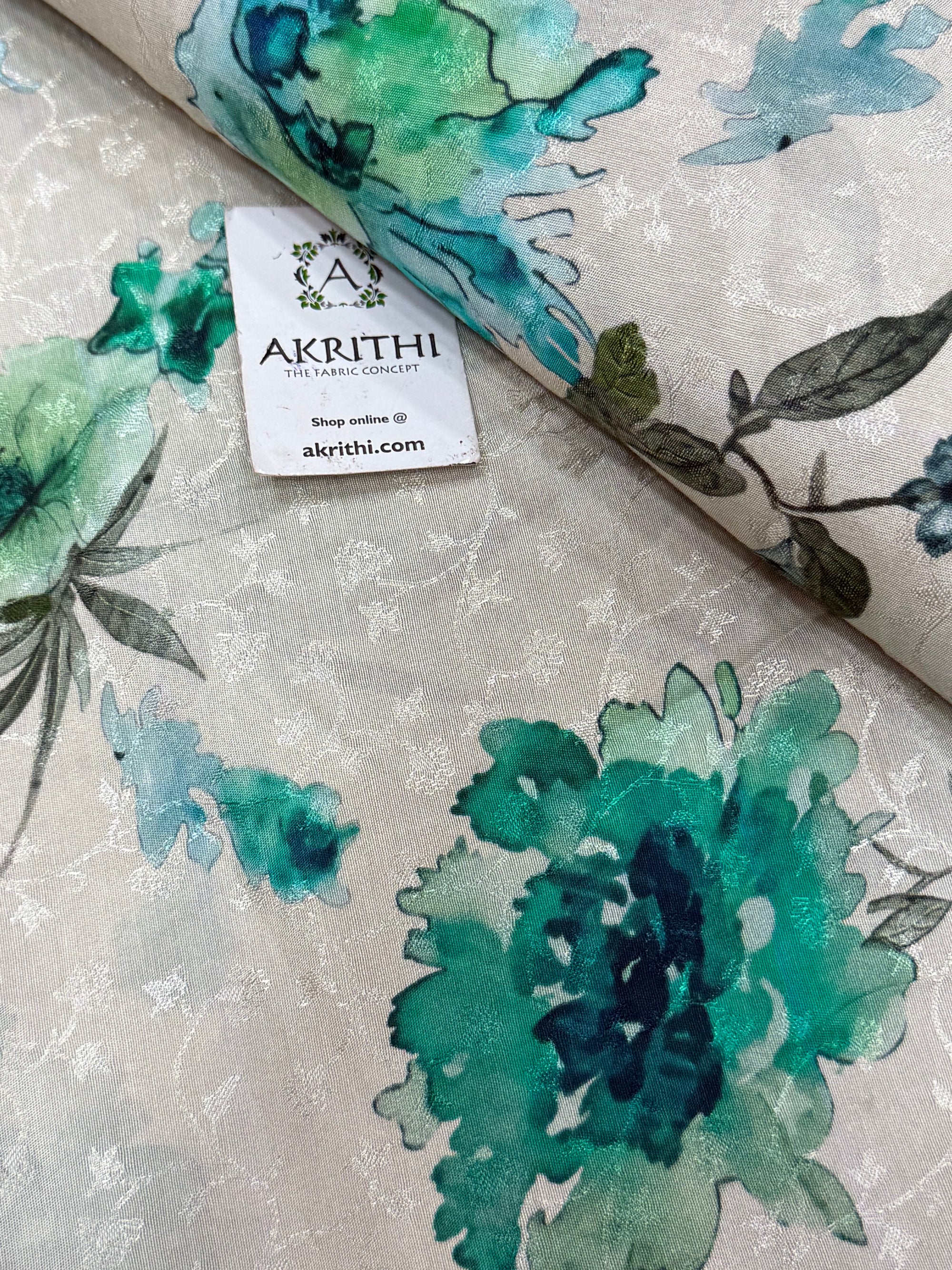 Printed pure viscose muslin fabric