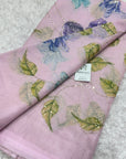 Embroidered soft viscose organza fabric