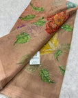Embroidered soft viscose organza fabric