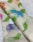 Embroidered soft viscose organza fabric
