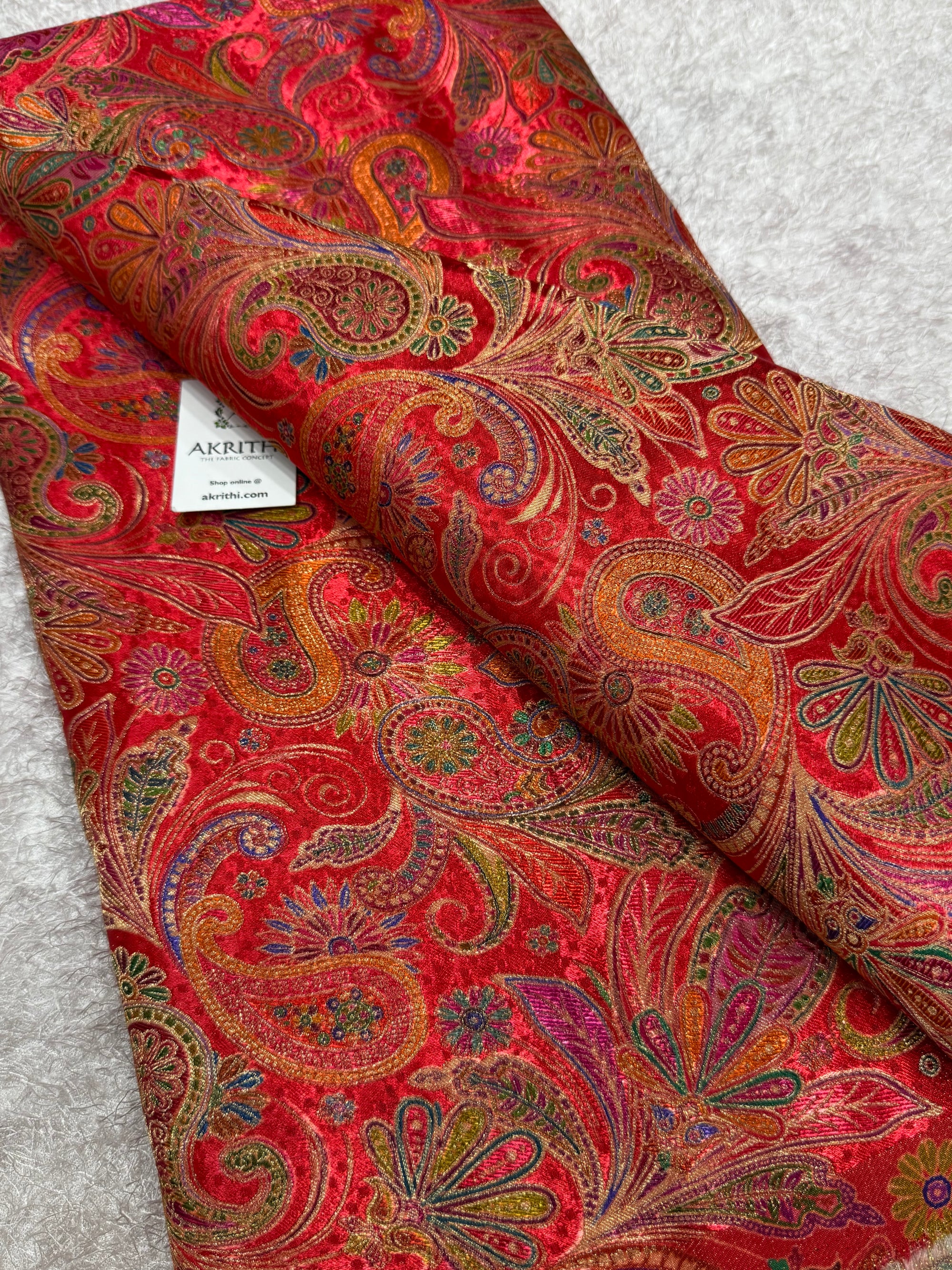Pure Satin jacquard fabric