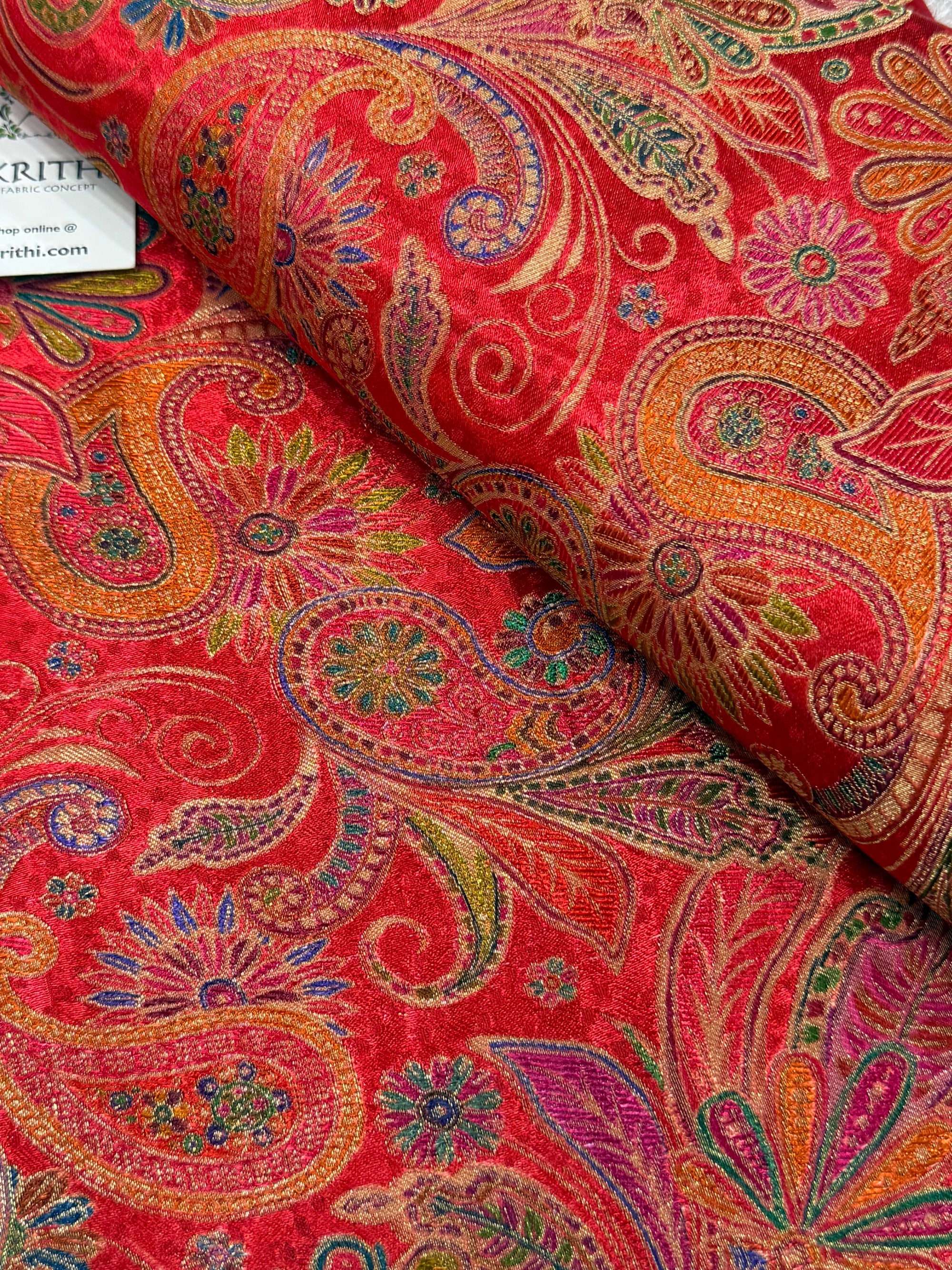 Pure Satin jacquard fabric