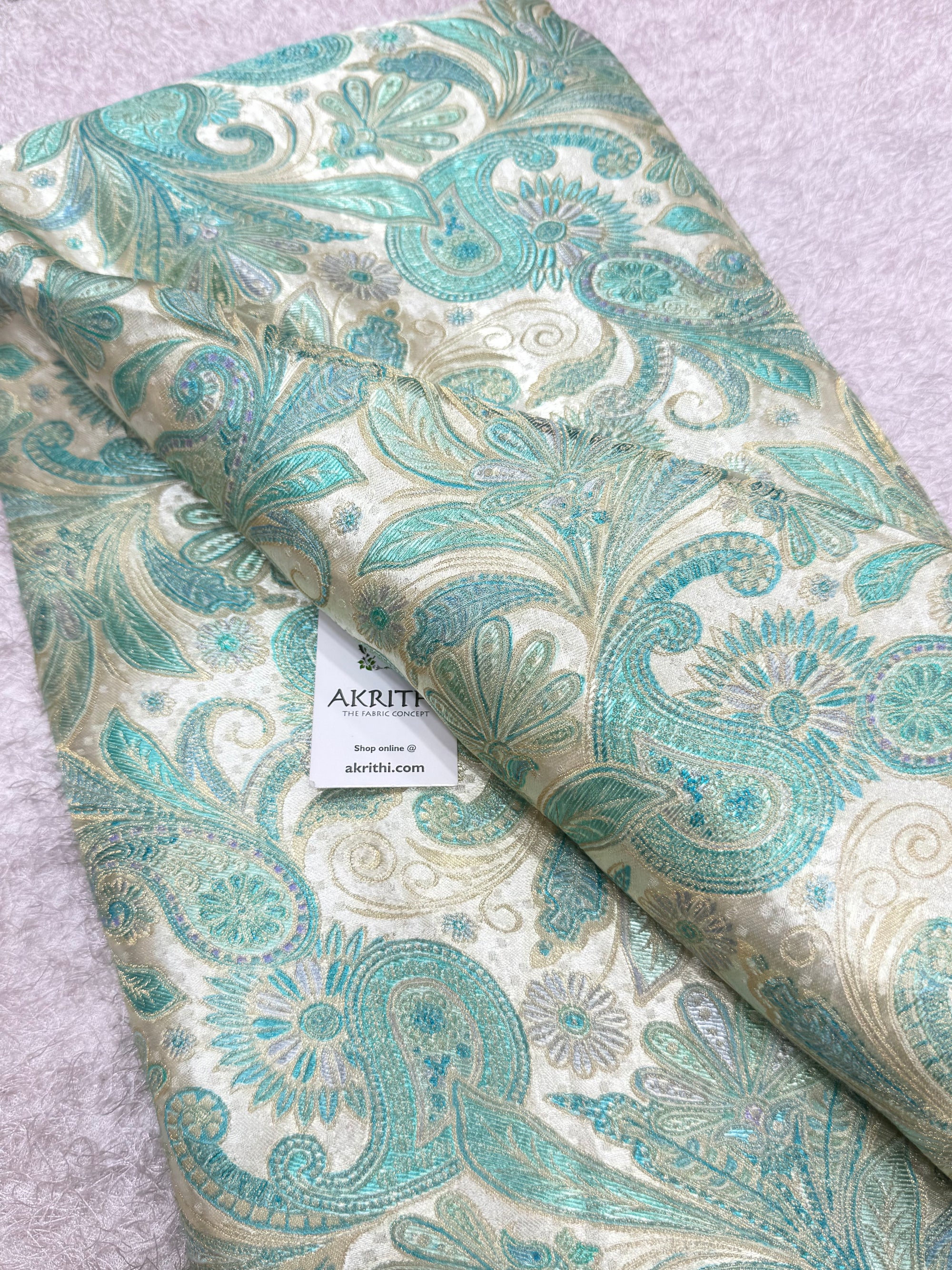 Pure Satin jacquard fabric