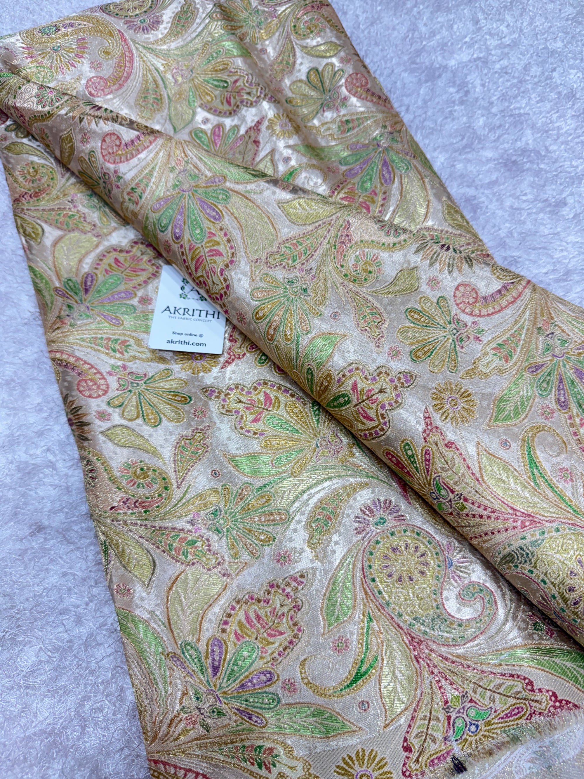 Pure Satin jacquard fabric