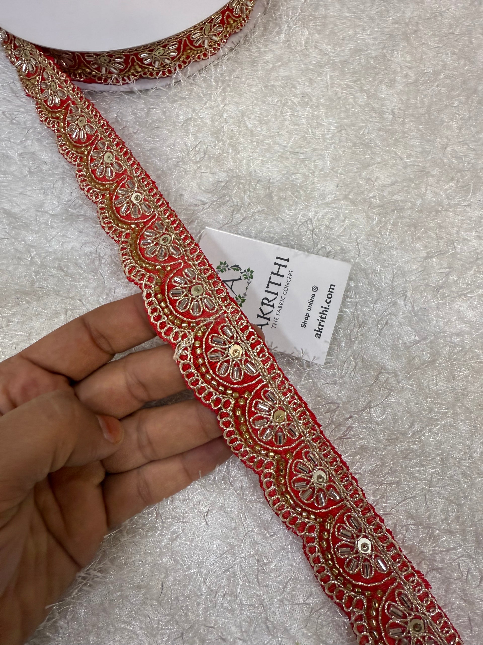 Embroidered lace metres roll