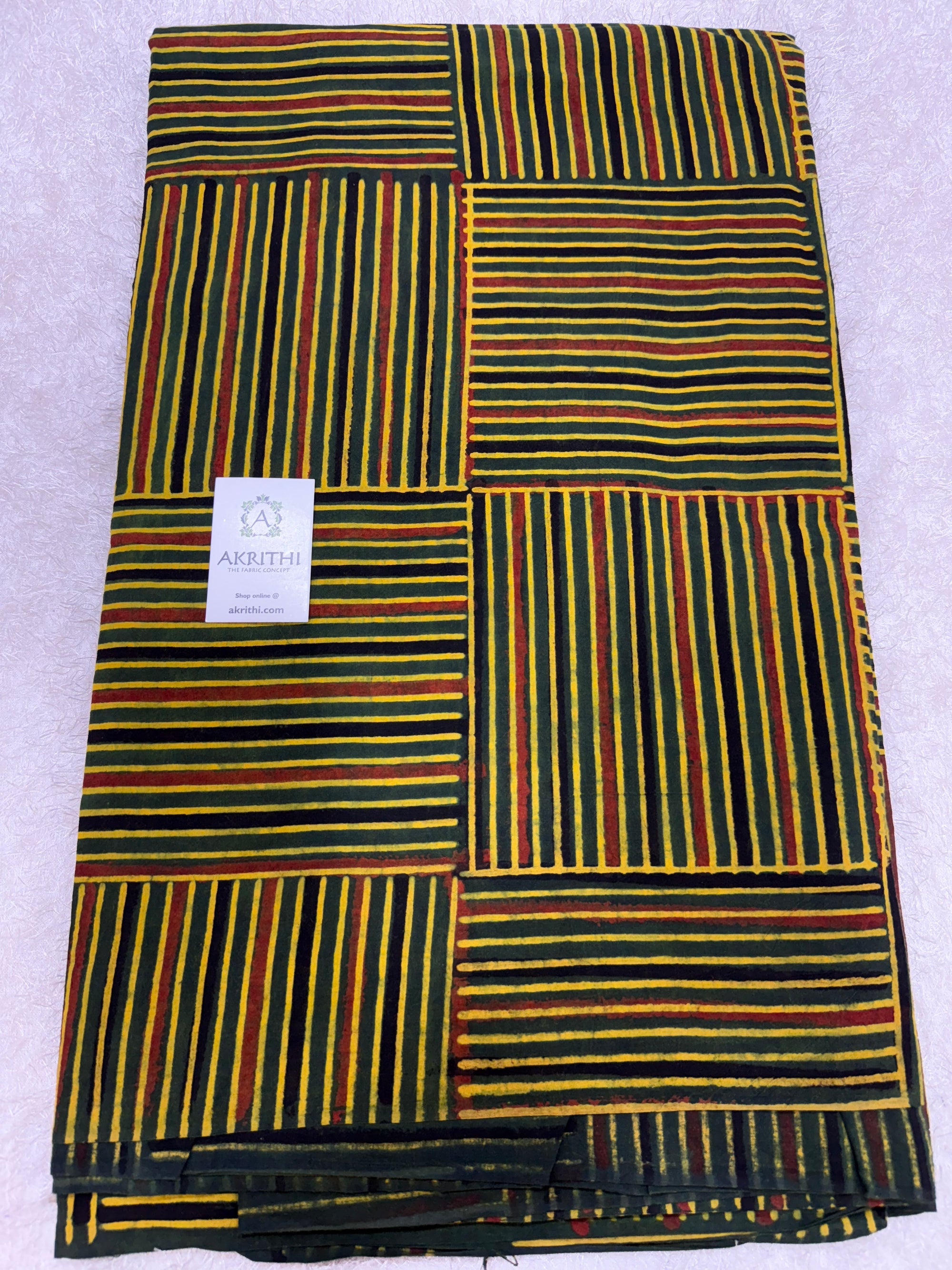 Ajrakh Hand block cotton fabric