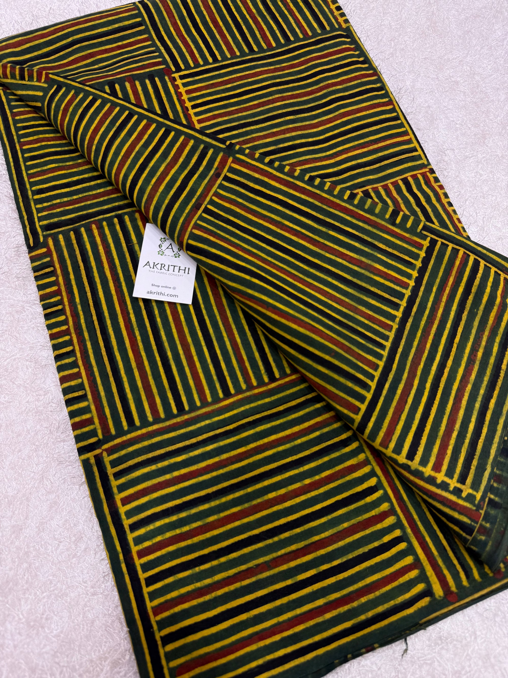 Ajrakh Hand block cotton fabric