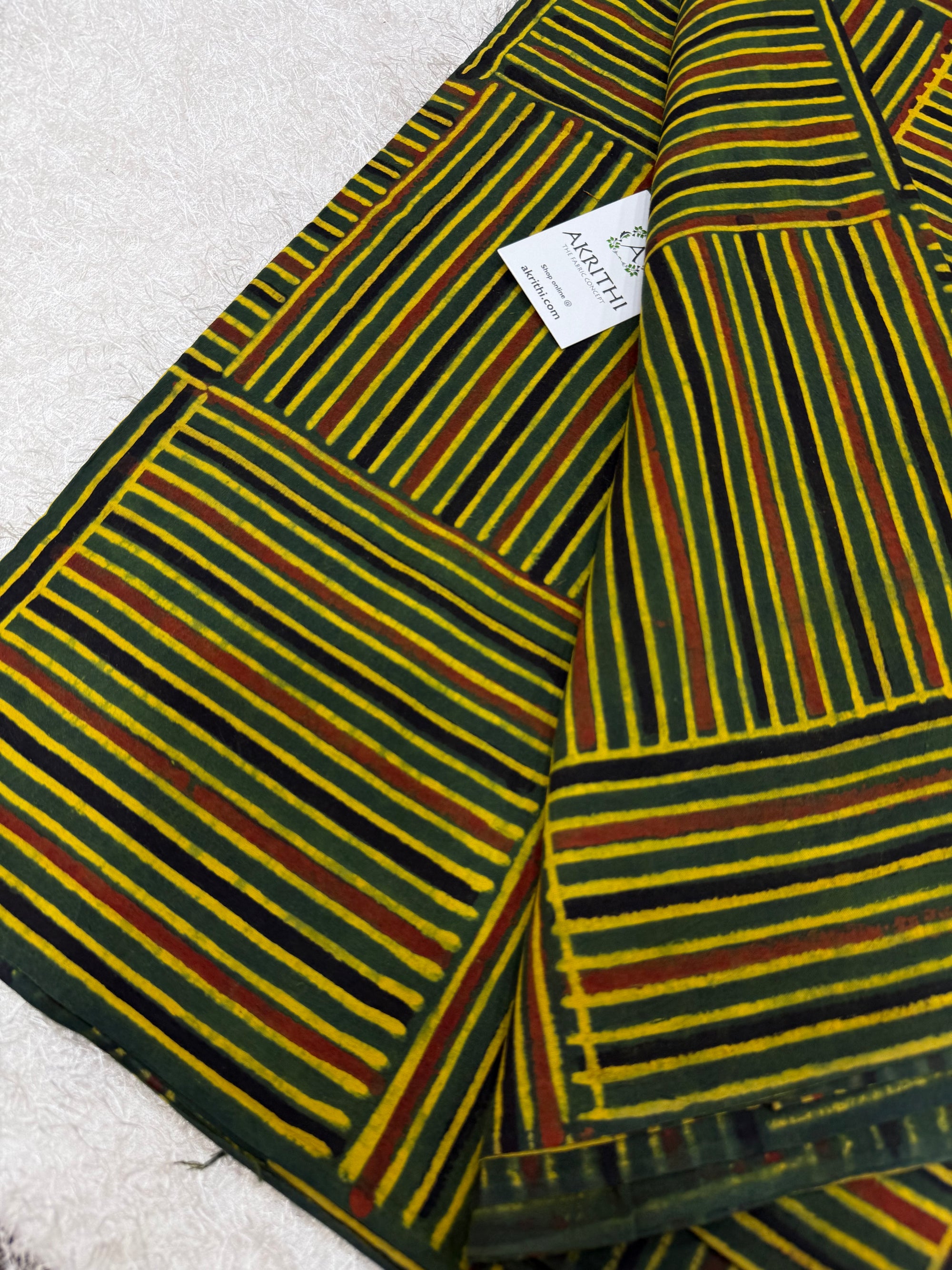 Ajrakh Hand block cotton fabric