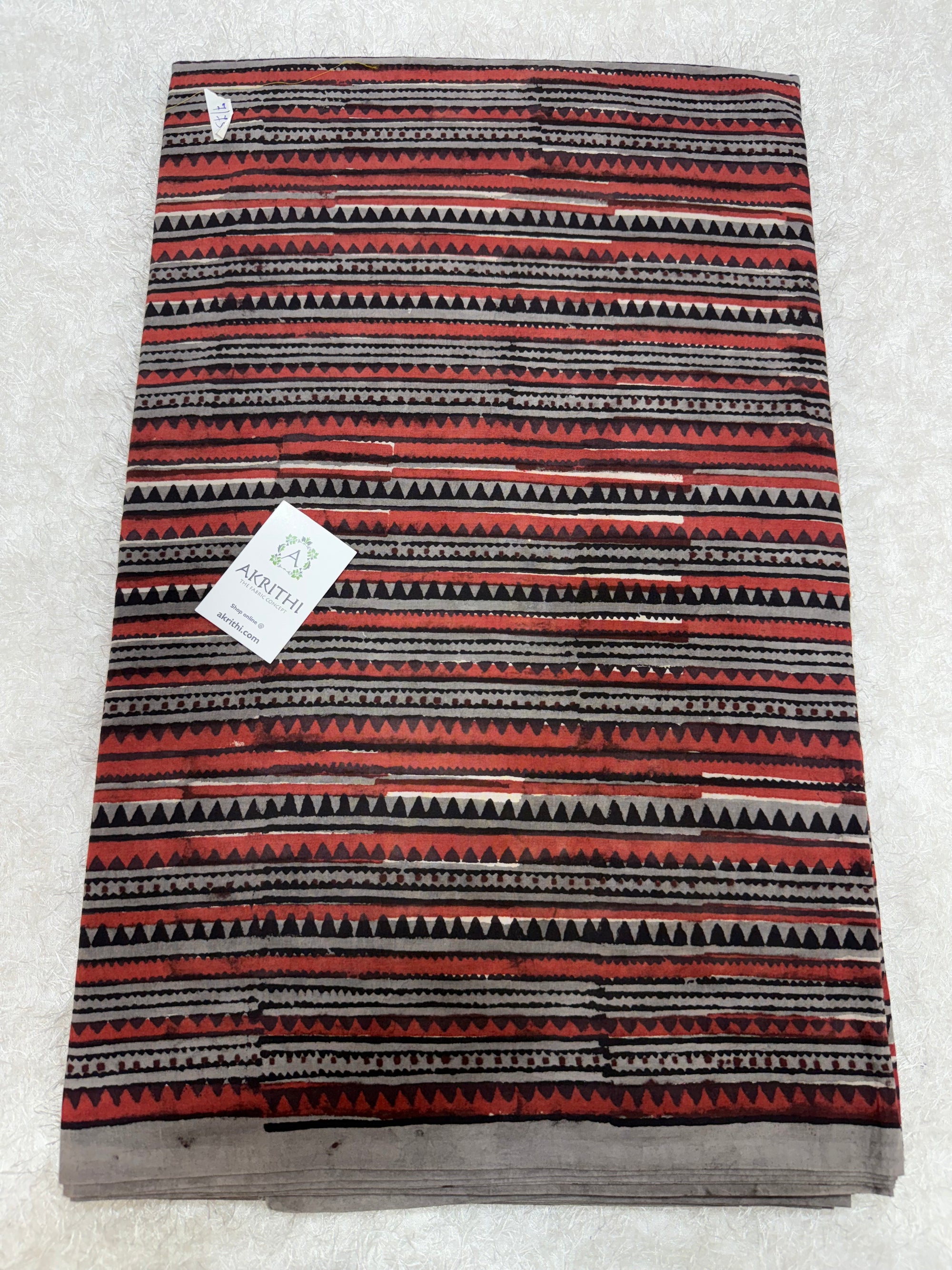 Ajrakh dabu Hand block cotton fabric