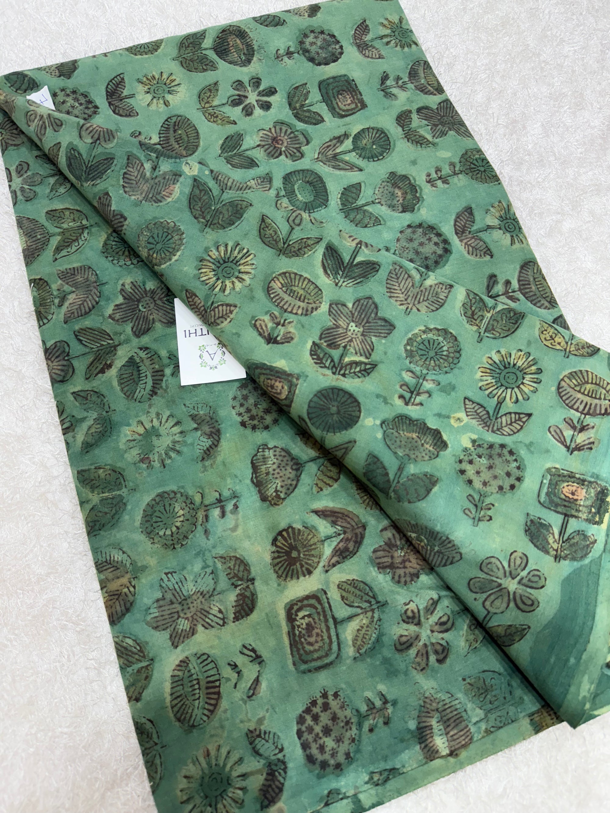 Ajrakh dabu Hand block cotton fabric