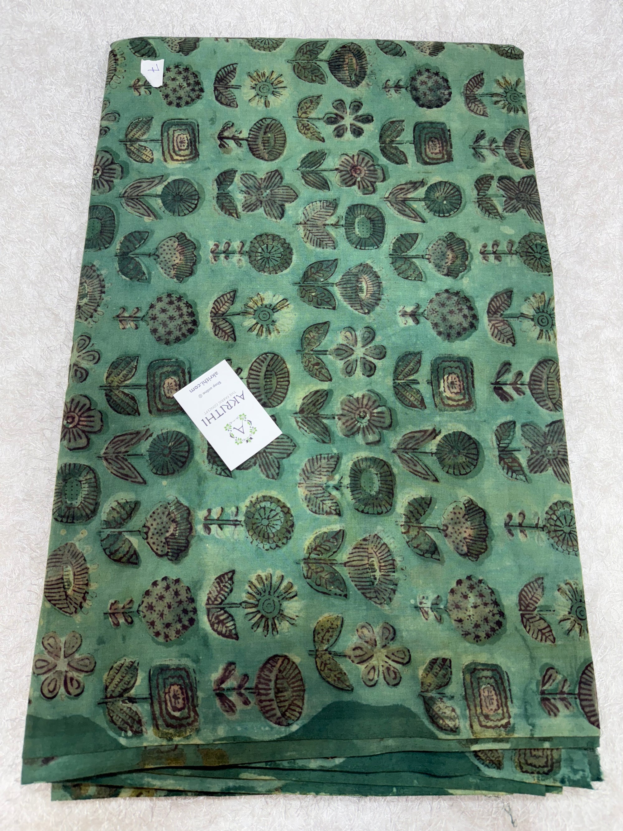 Ajrakh dabu Hand block cotton fabric