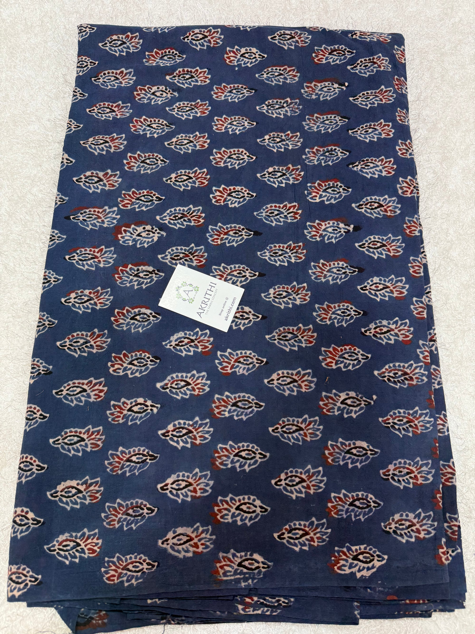 Ajrakh Hand block cotton fabric