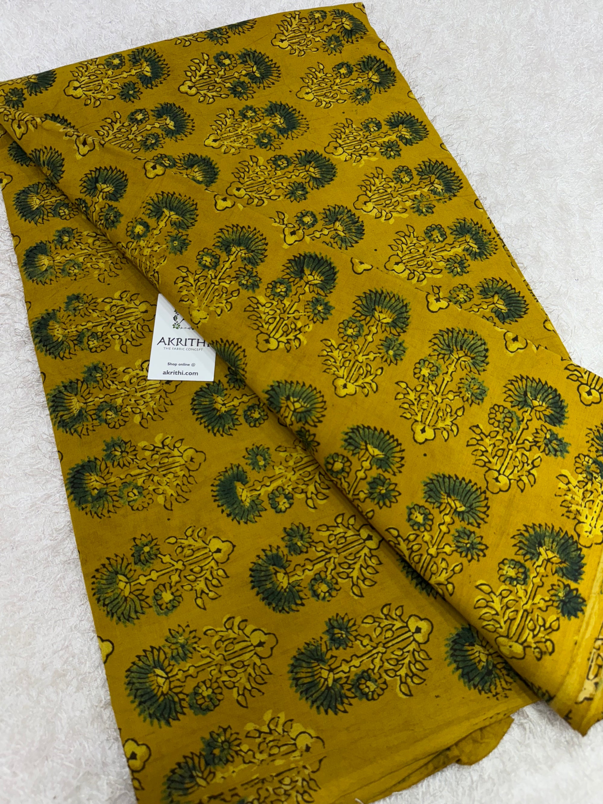 Ajrakh Hand block cotton fabric