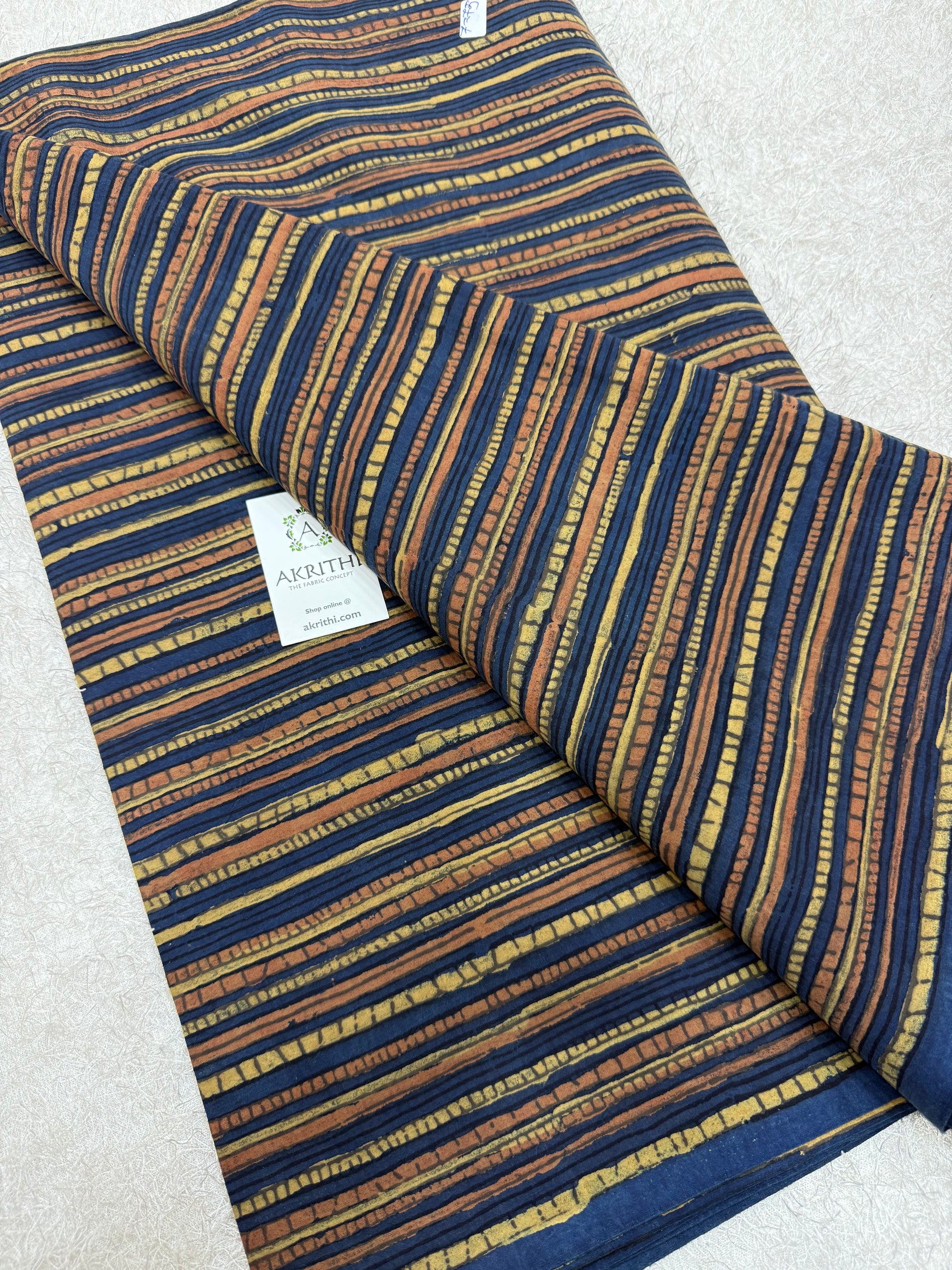 Ajrakh Hand block cotton fabric