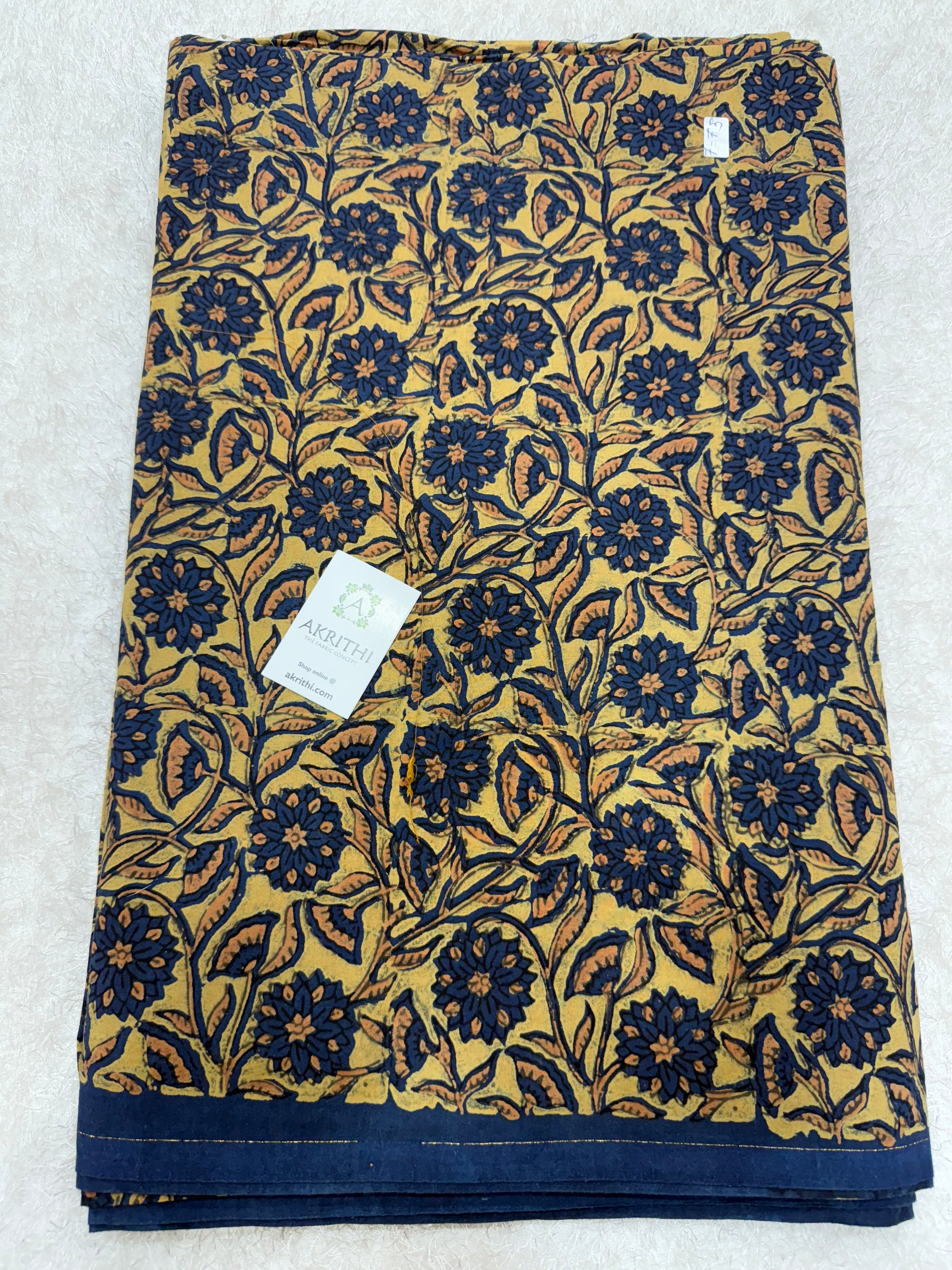 Ajrakh Hand block cotton fabric