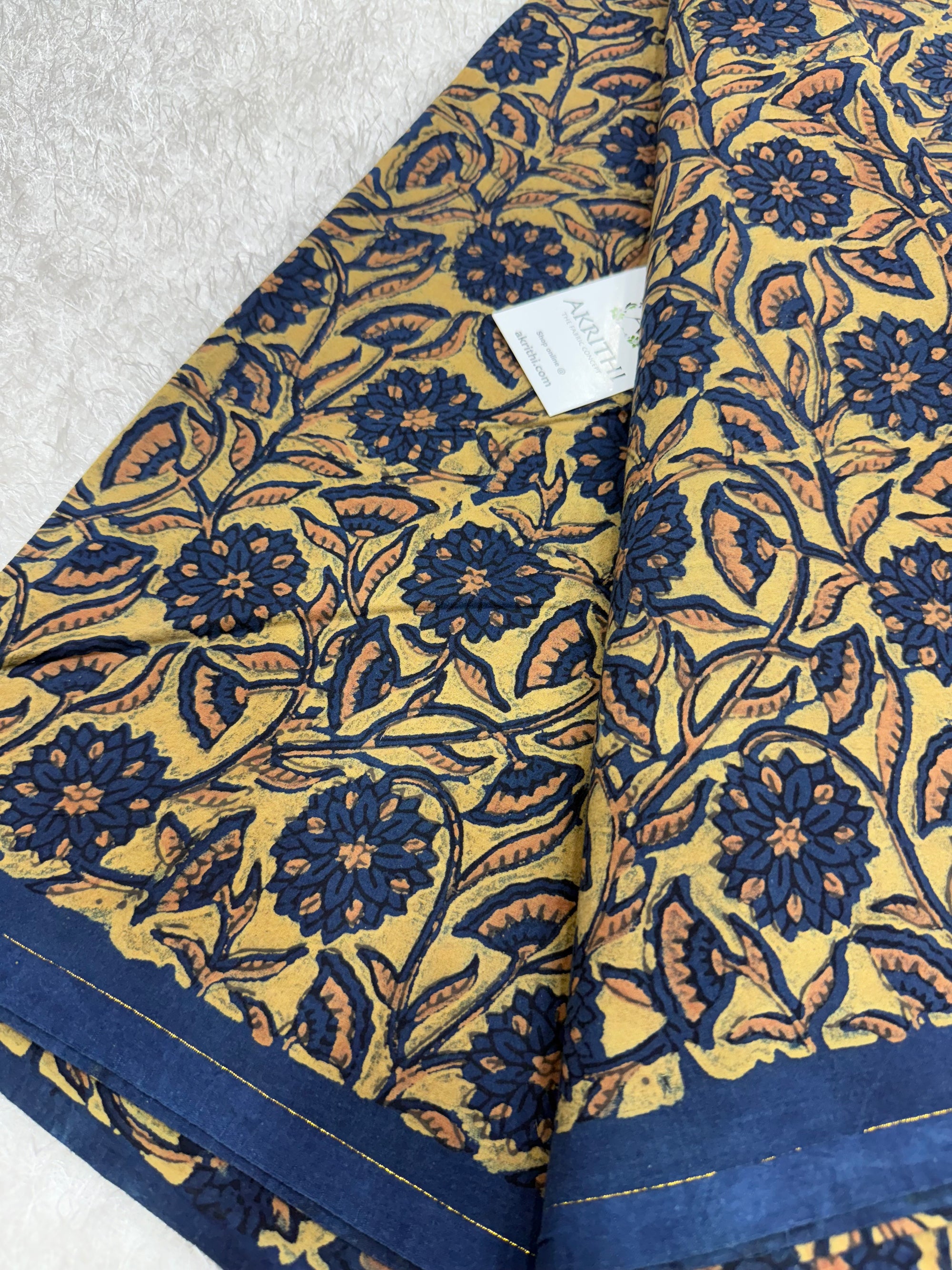 Ajrakh Hand block cotton fabric