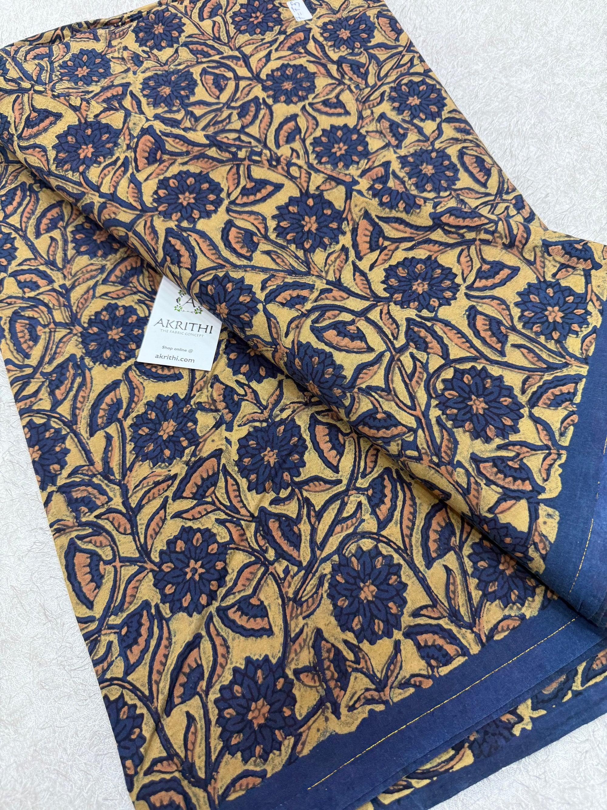 Ajrakh Hand block cotton fabric