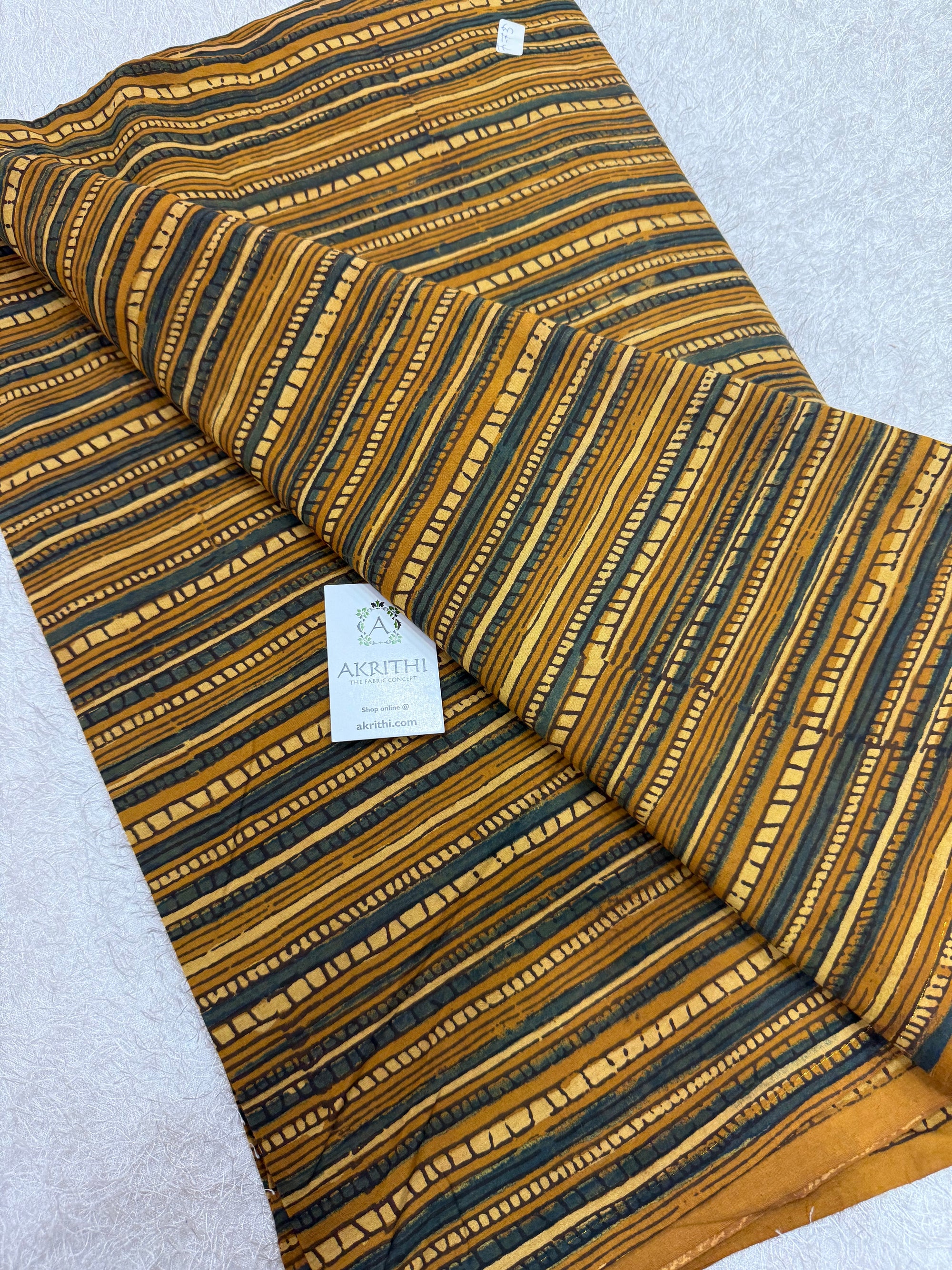 Ajrakh Hand block cotton fabric