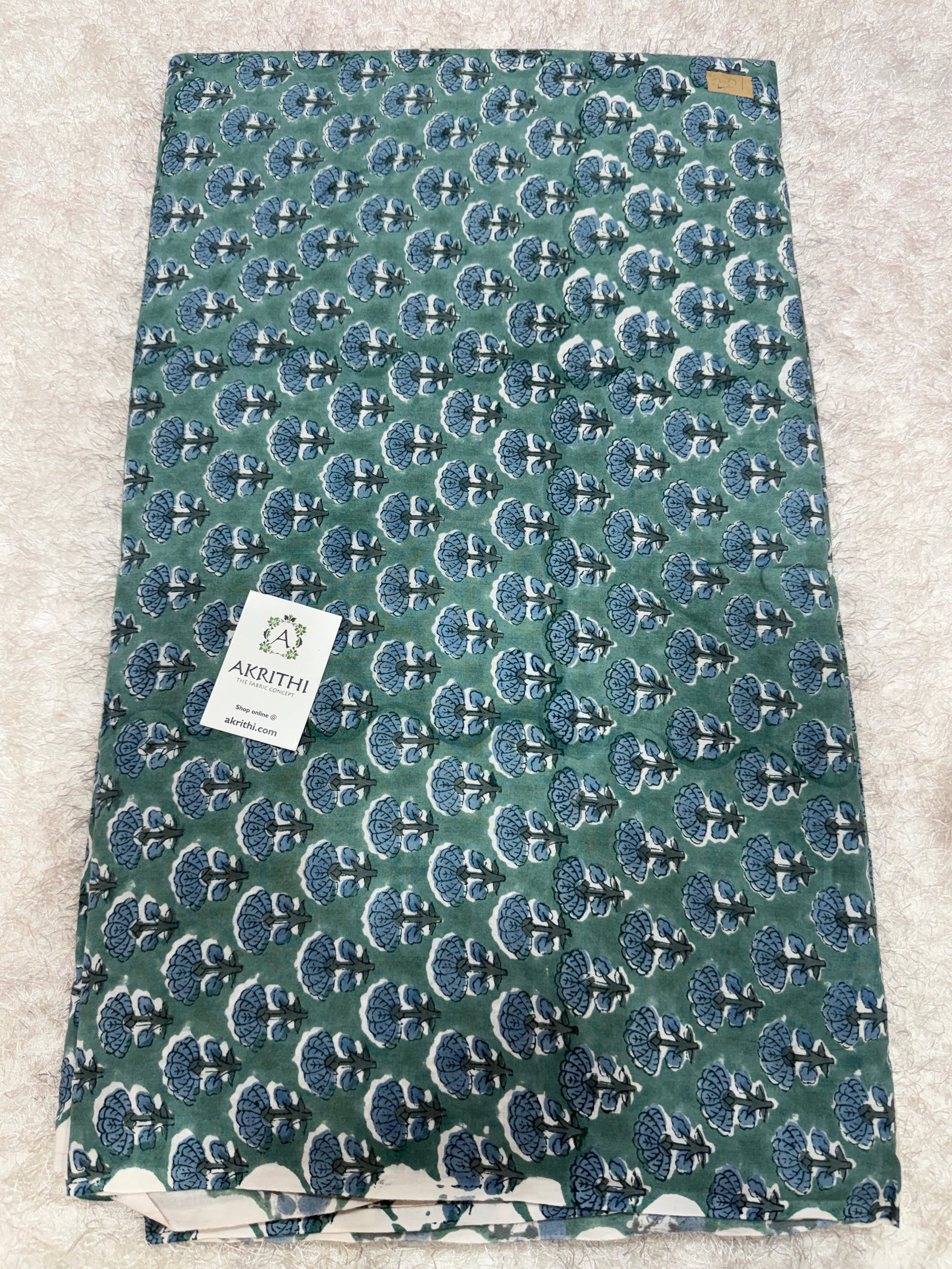 Hand block pure cotton fabric