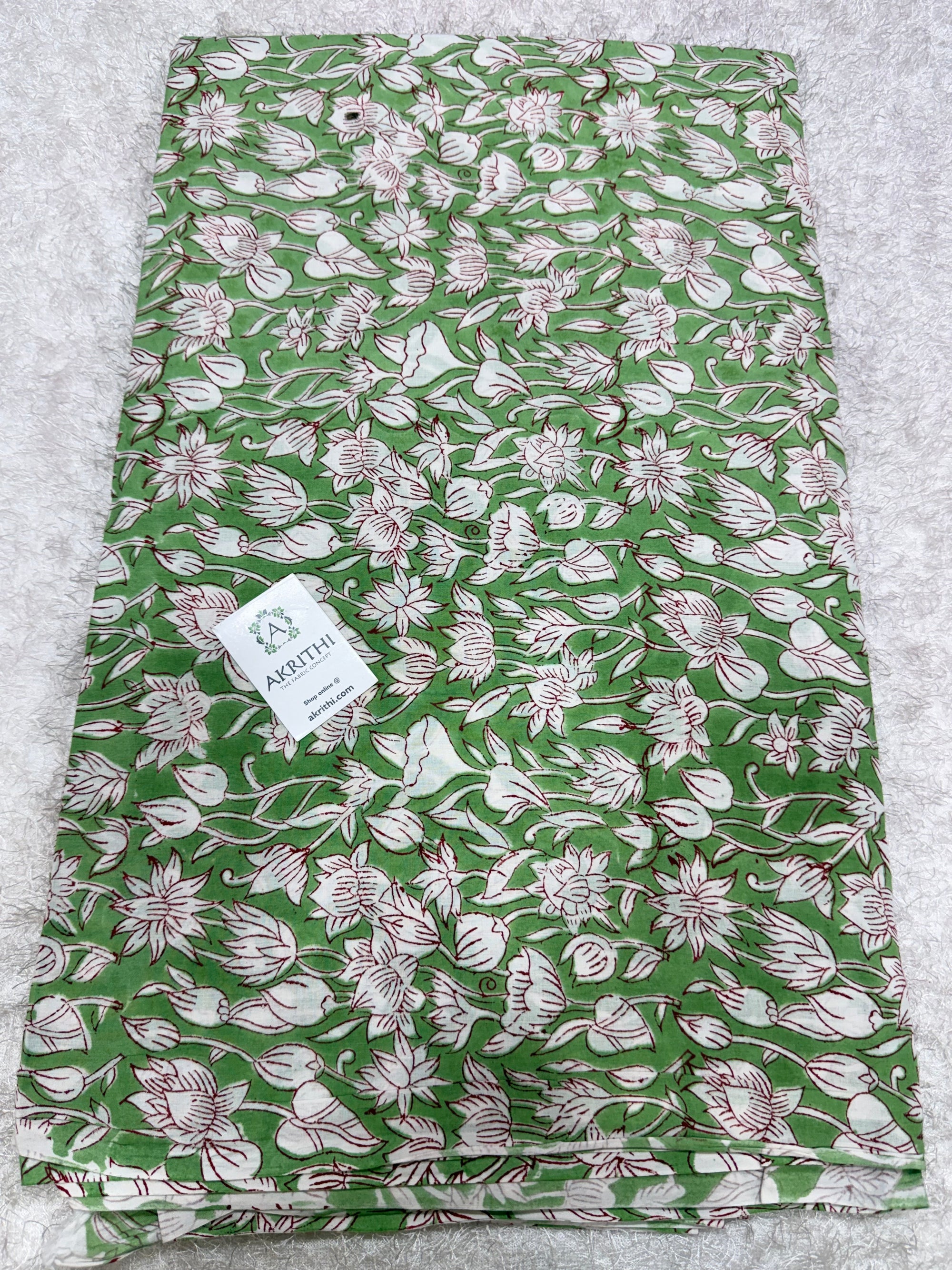 Hand block pure cotton fabric