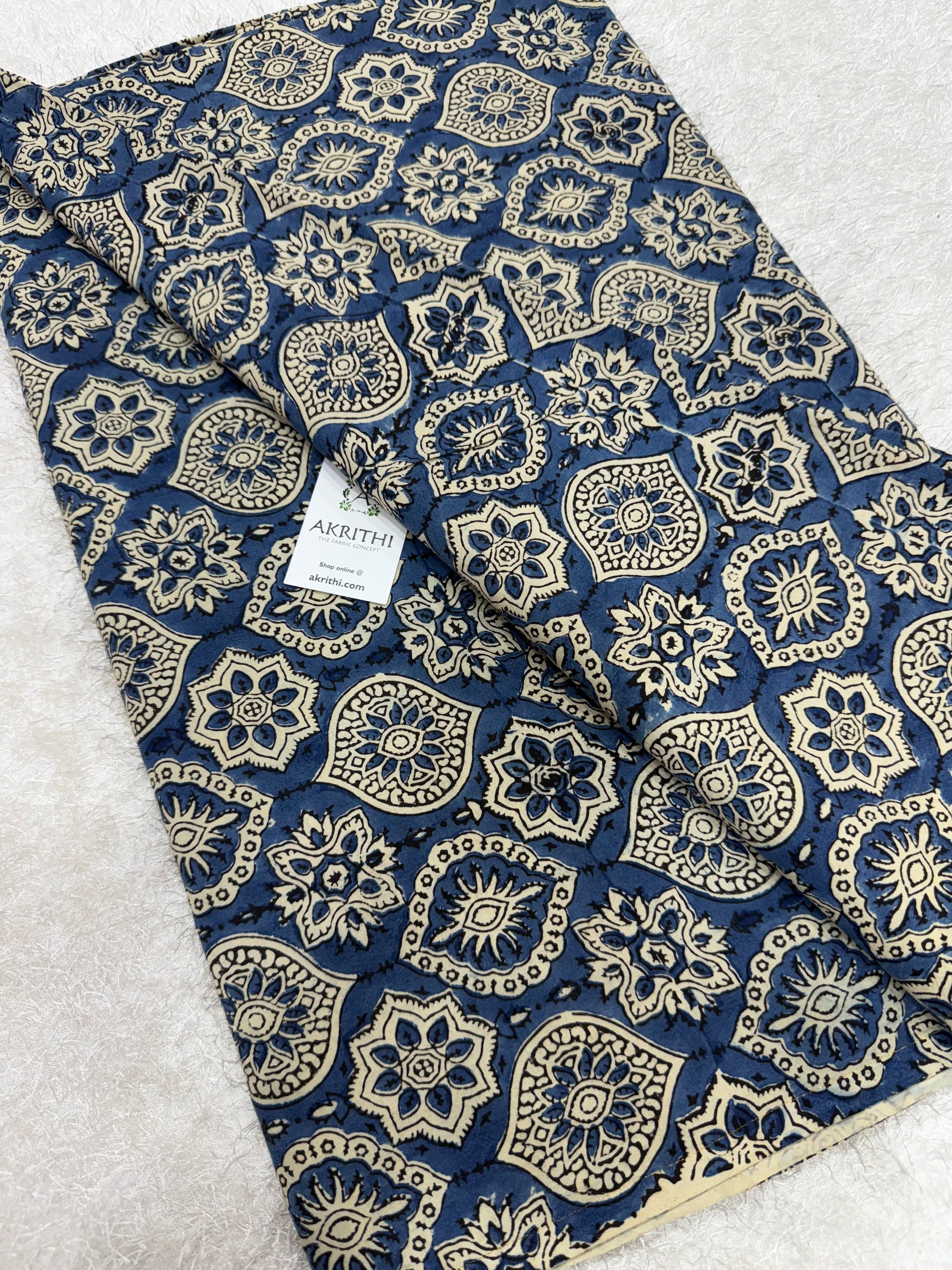Ajrakh Hand block cotton fabric