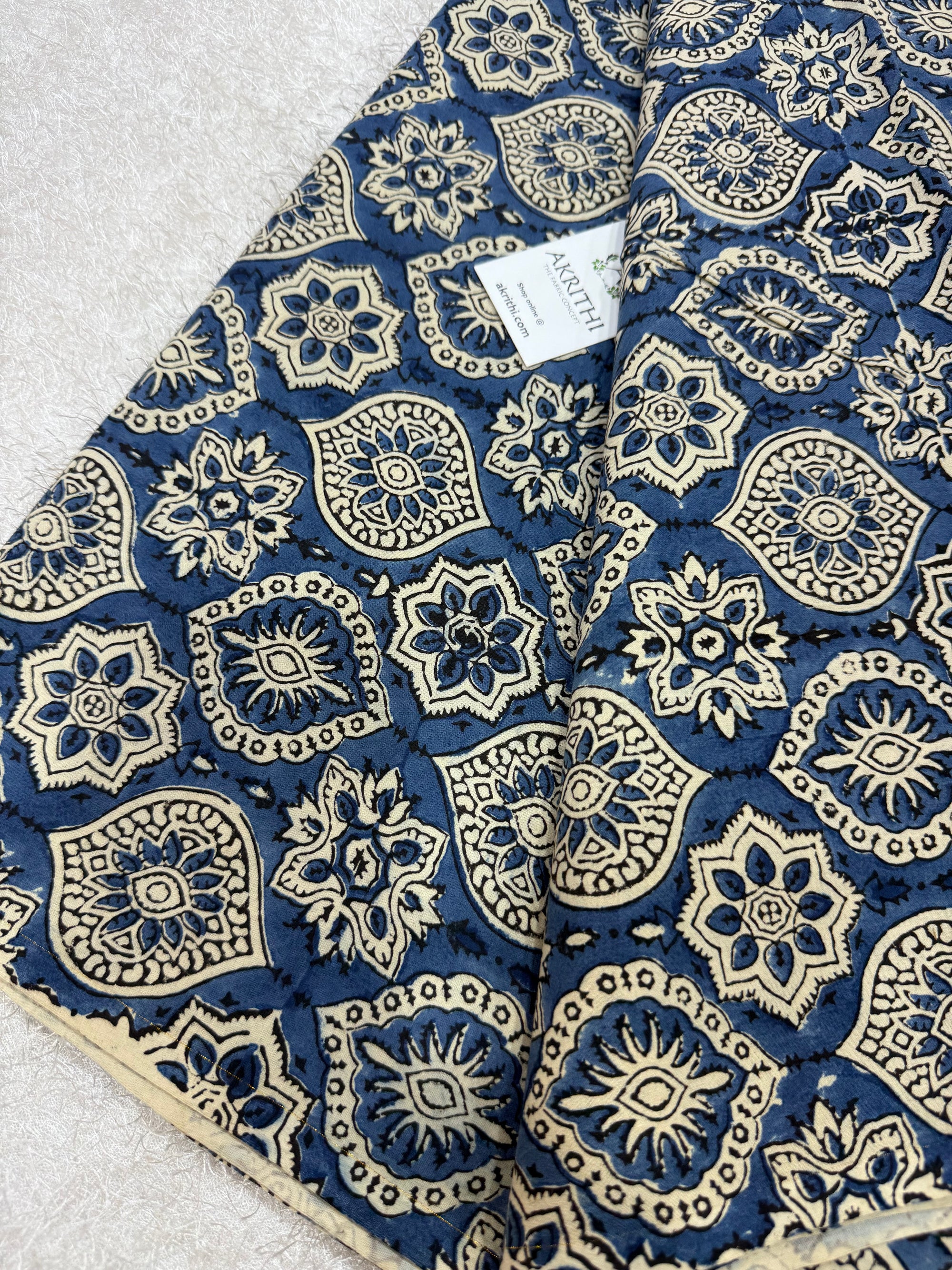 Ajrakh Hand block cotton fabric