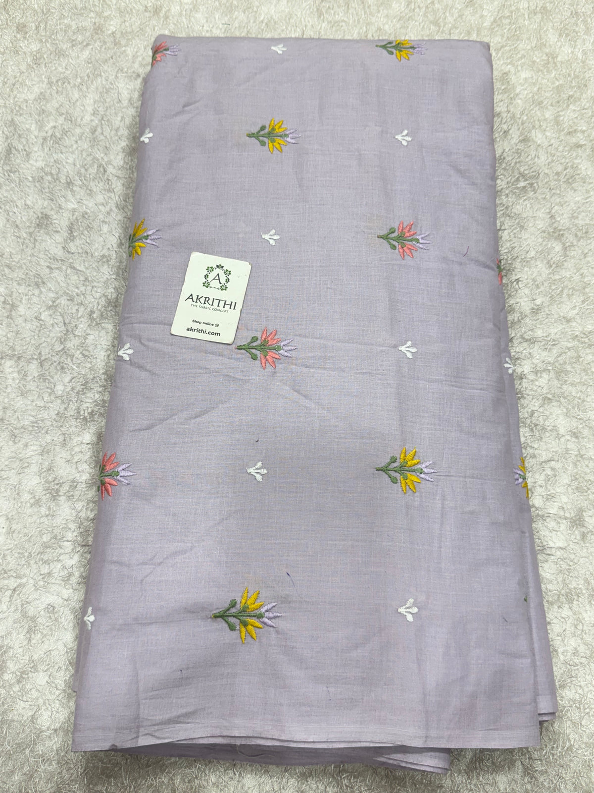 Embroidered pure cotton fabric