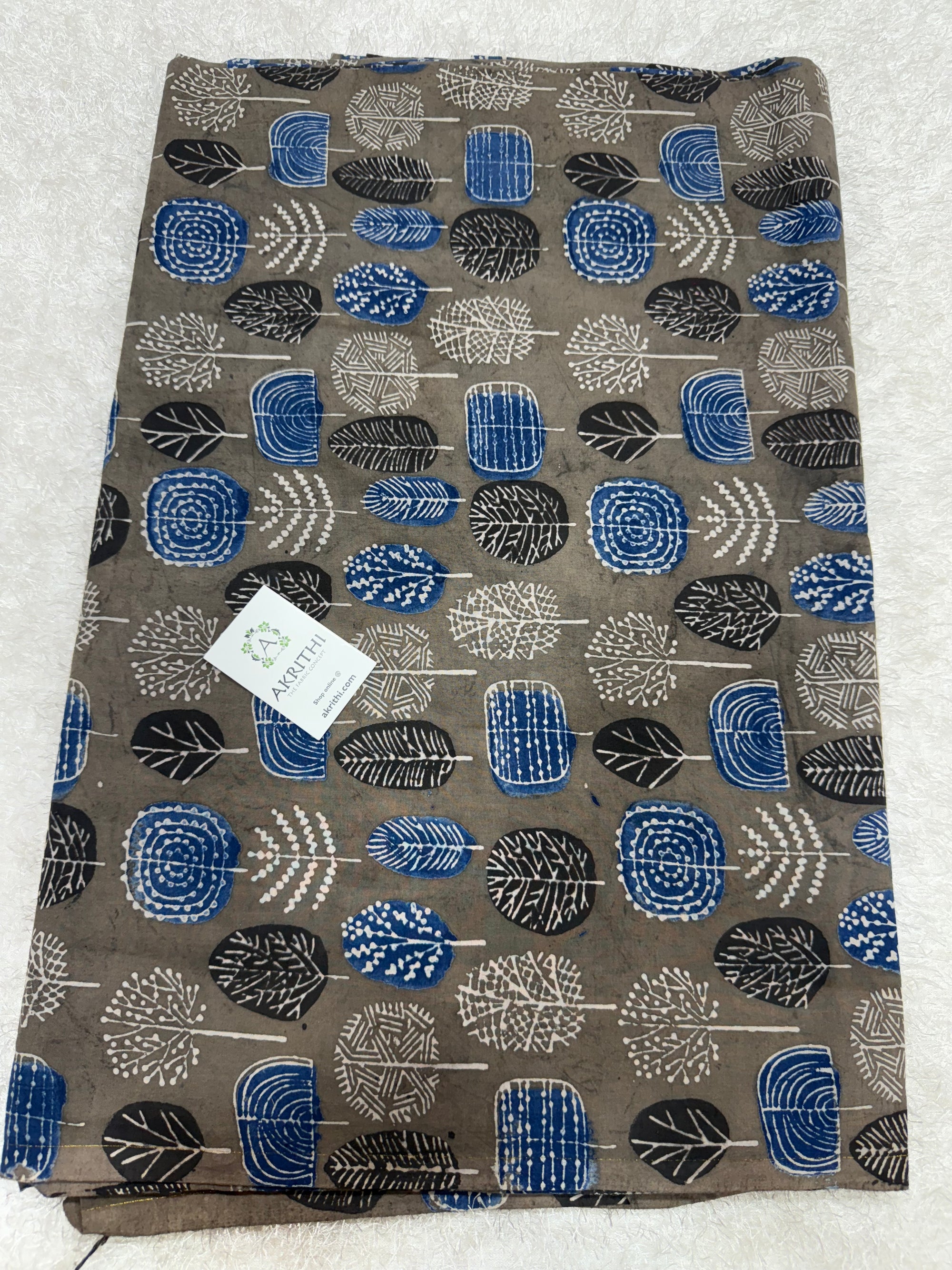 Ajrakh Hand block cotton fabric