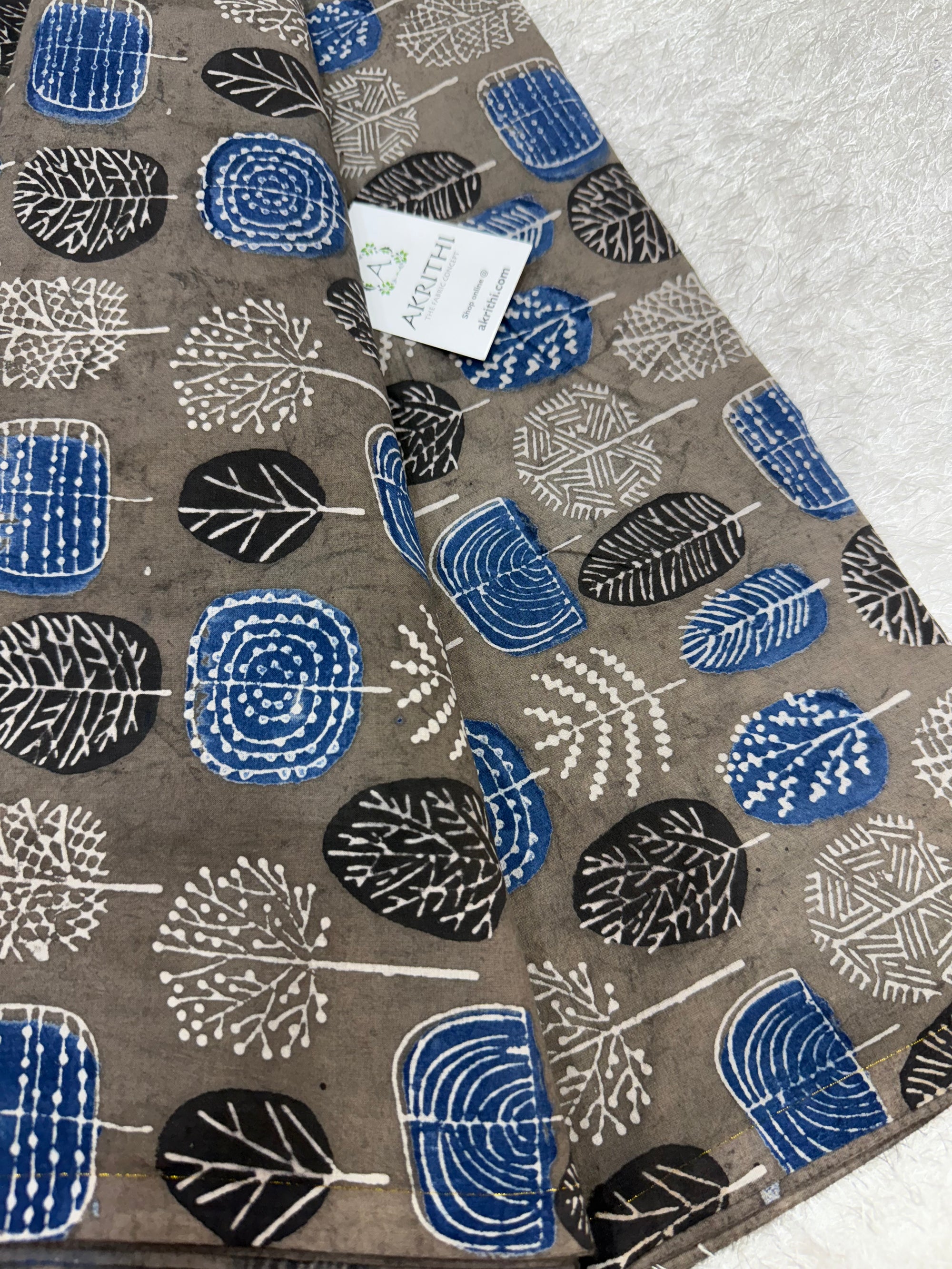 Ajrakh Hand block cotton fabric