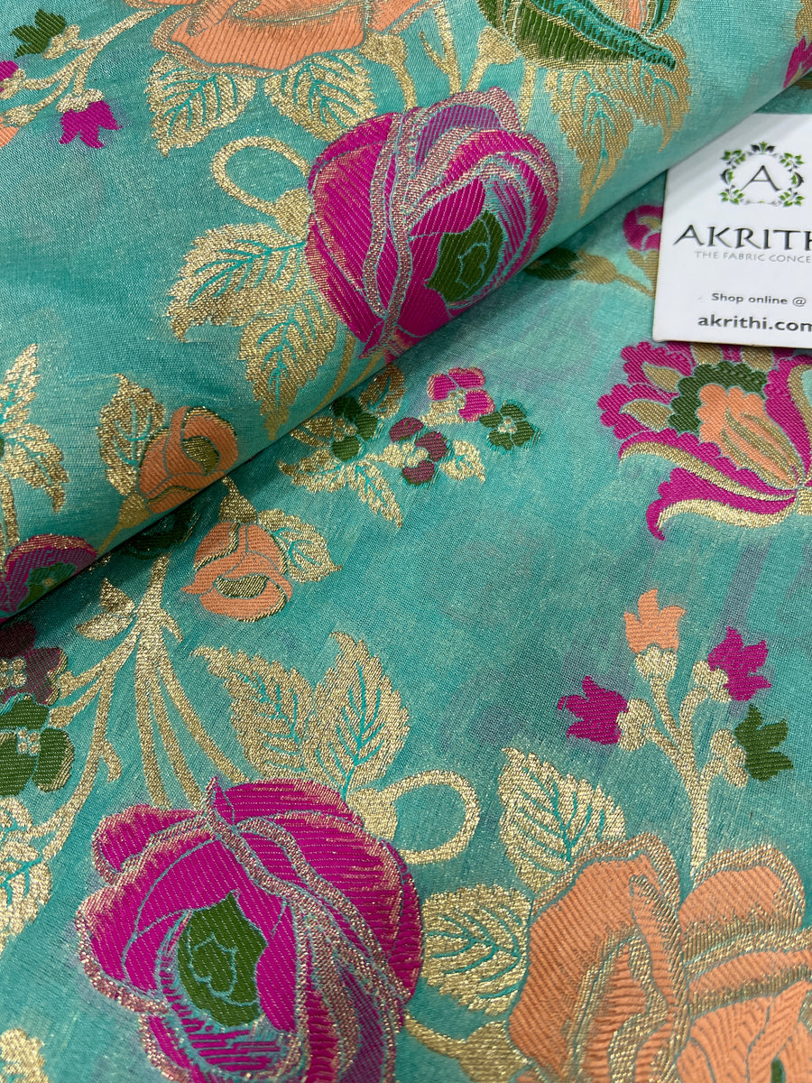 Pure Banarasi brocade fabric