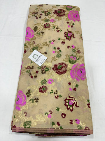 Pure Banarasi brocade fabric