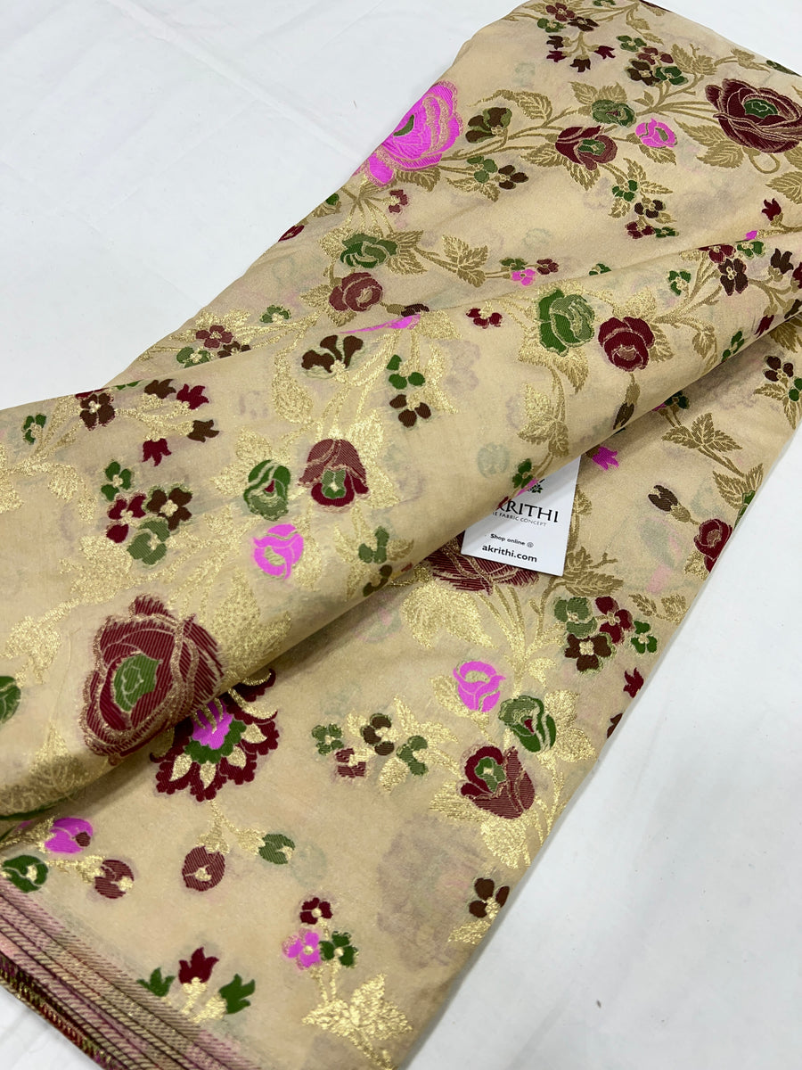 Pure Banarasi brocade fabric