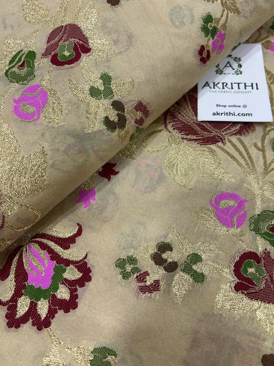 Pure Banarasi brocade fabric