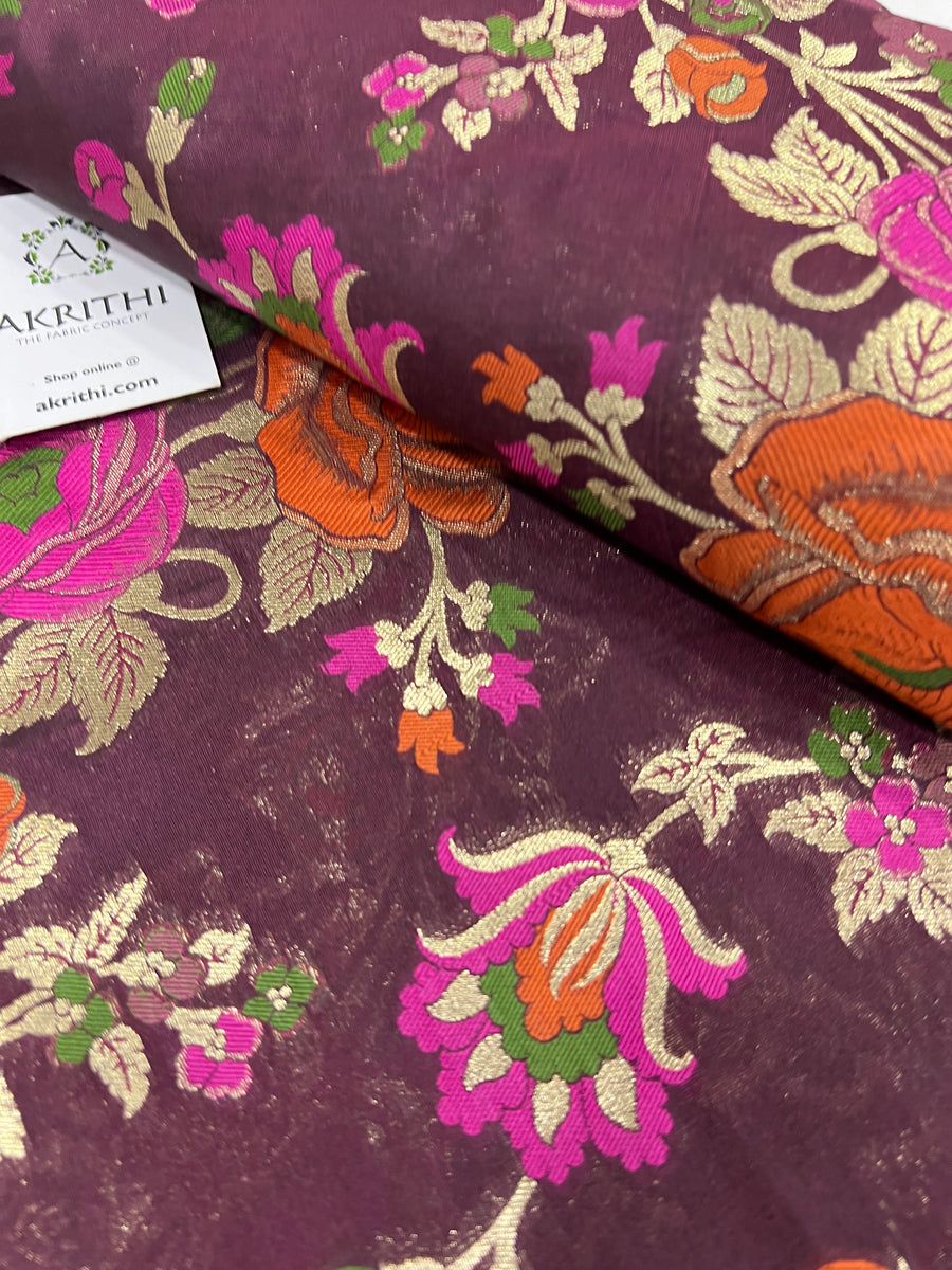 Pure Banarasi brocade fabric