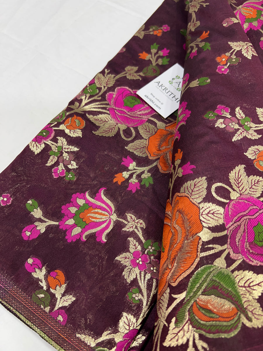 Pure Banarasi brocade fabric