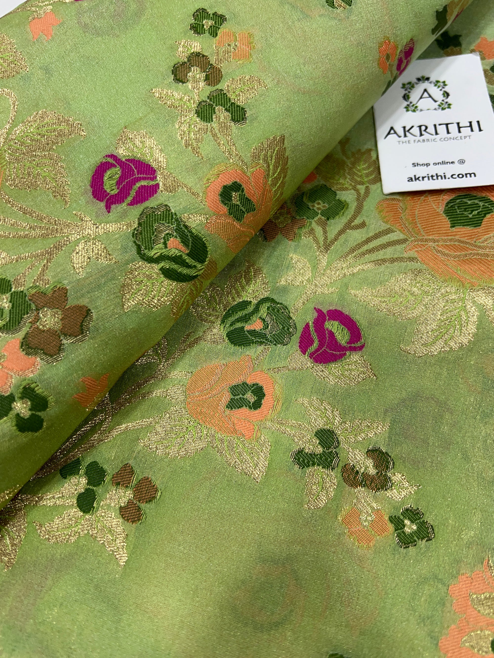 Pure Banarasi brocade fabric