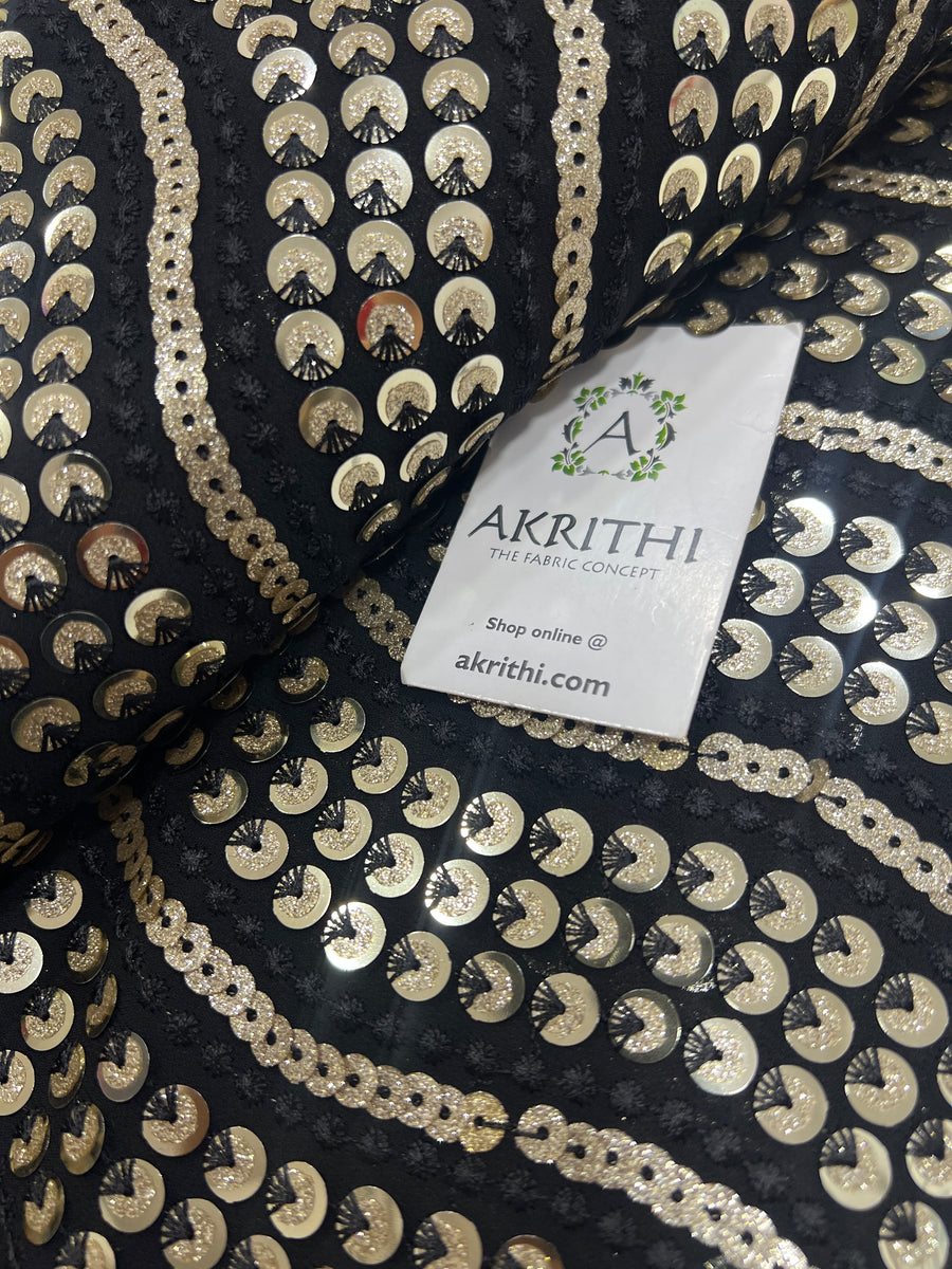 Embroidered georgette fabric