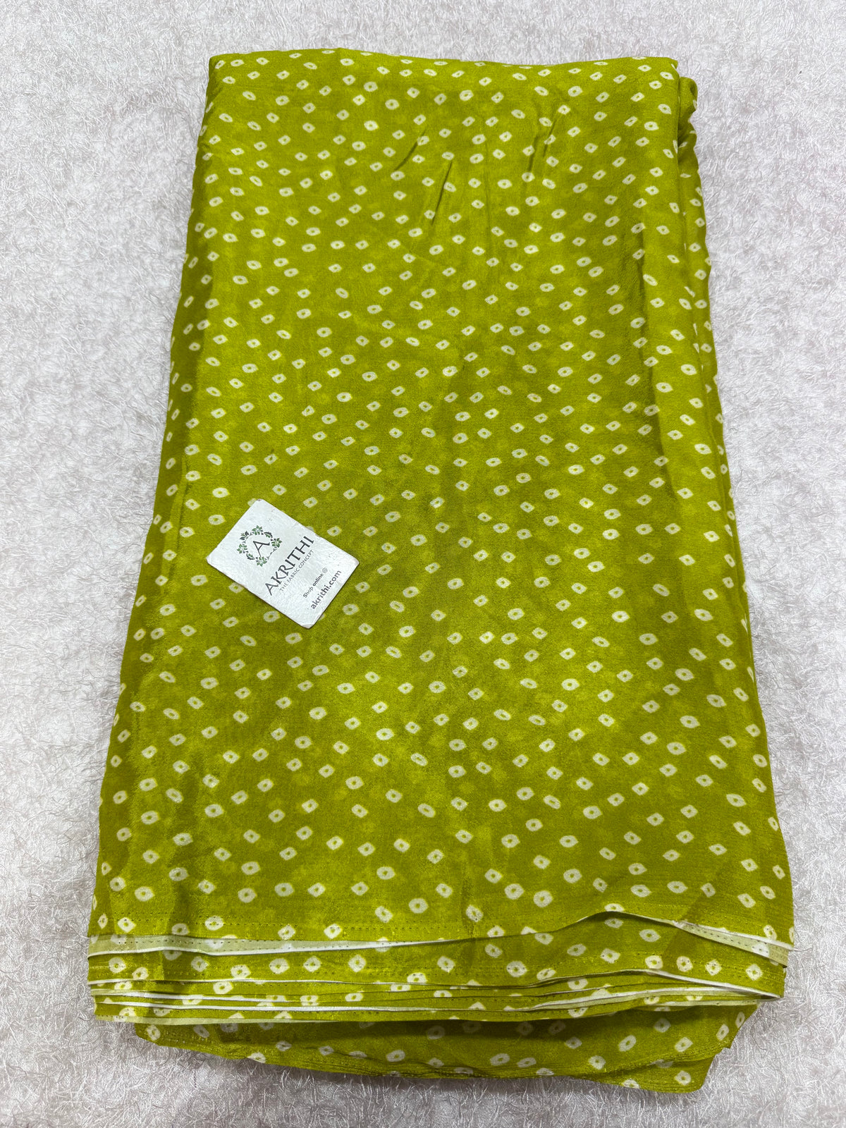 Digital bandhani printed pure chinon fabric