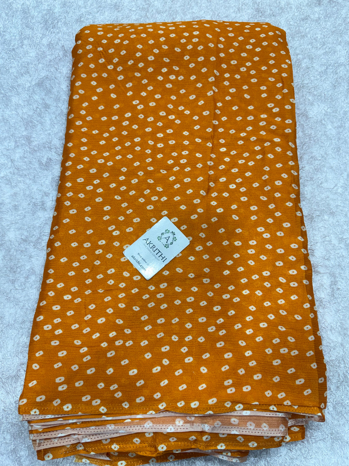 Digital bandhani printed pure chinon fabric