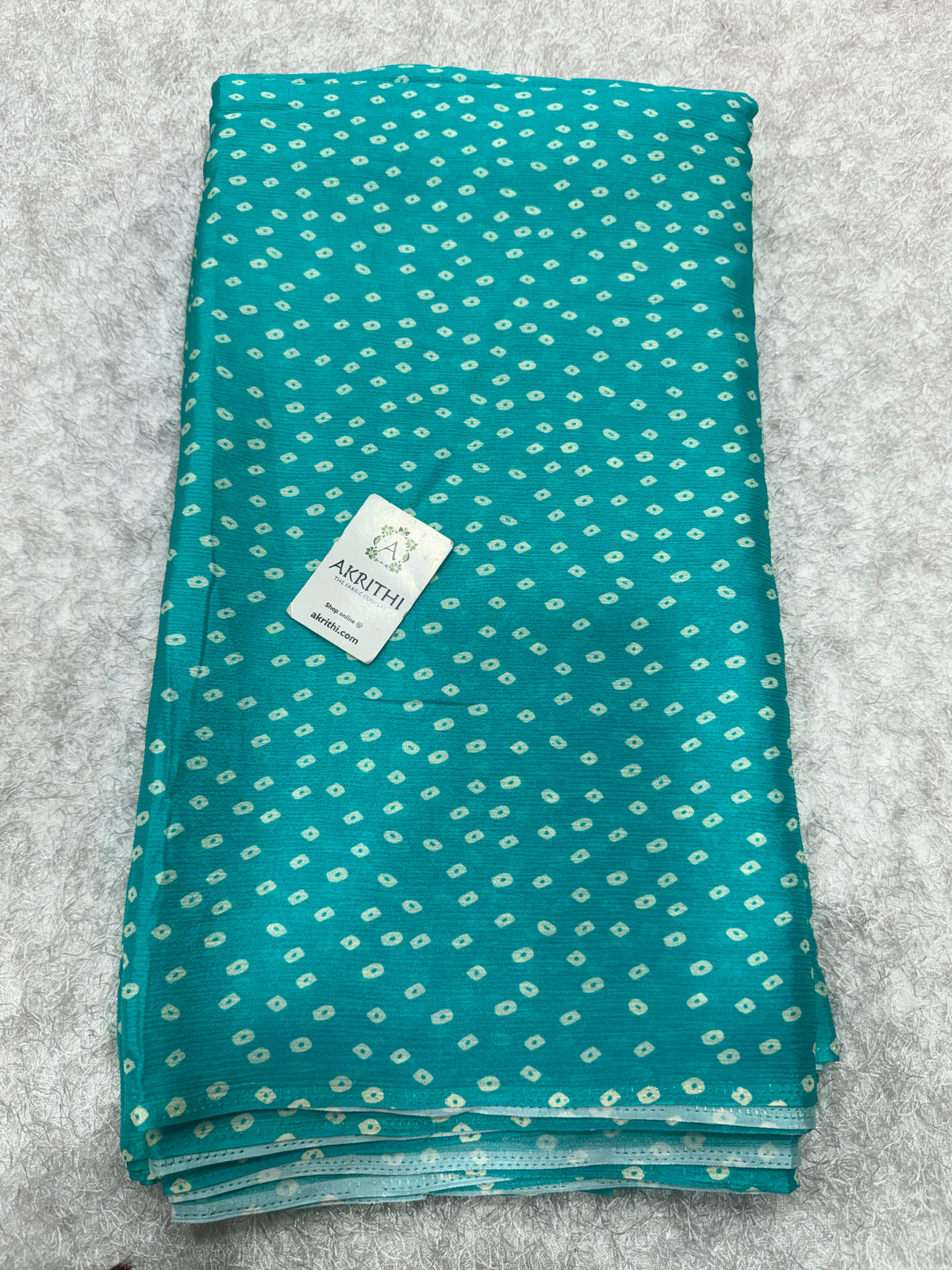 Digital bandhani printed pure chinon fabric