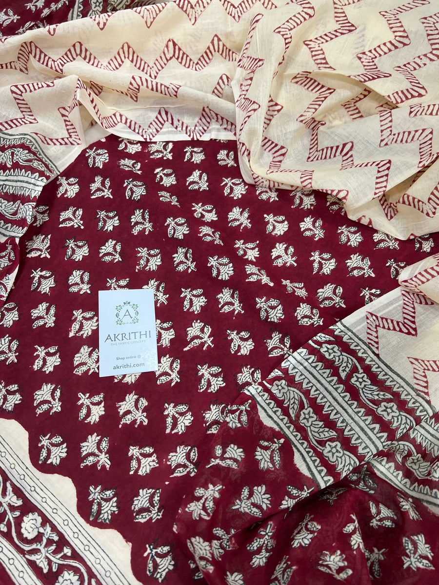 Pure cotton salwar suit with dupatta