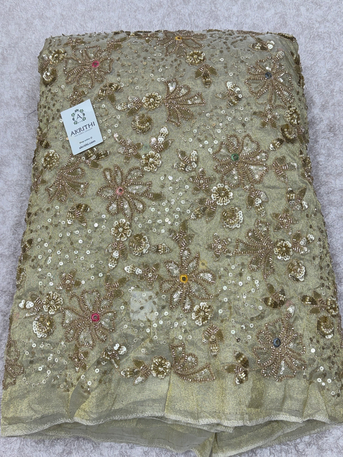 Heavy Embroidered soft viscose tissue fabric