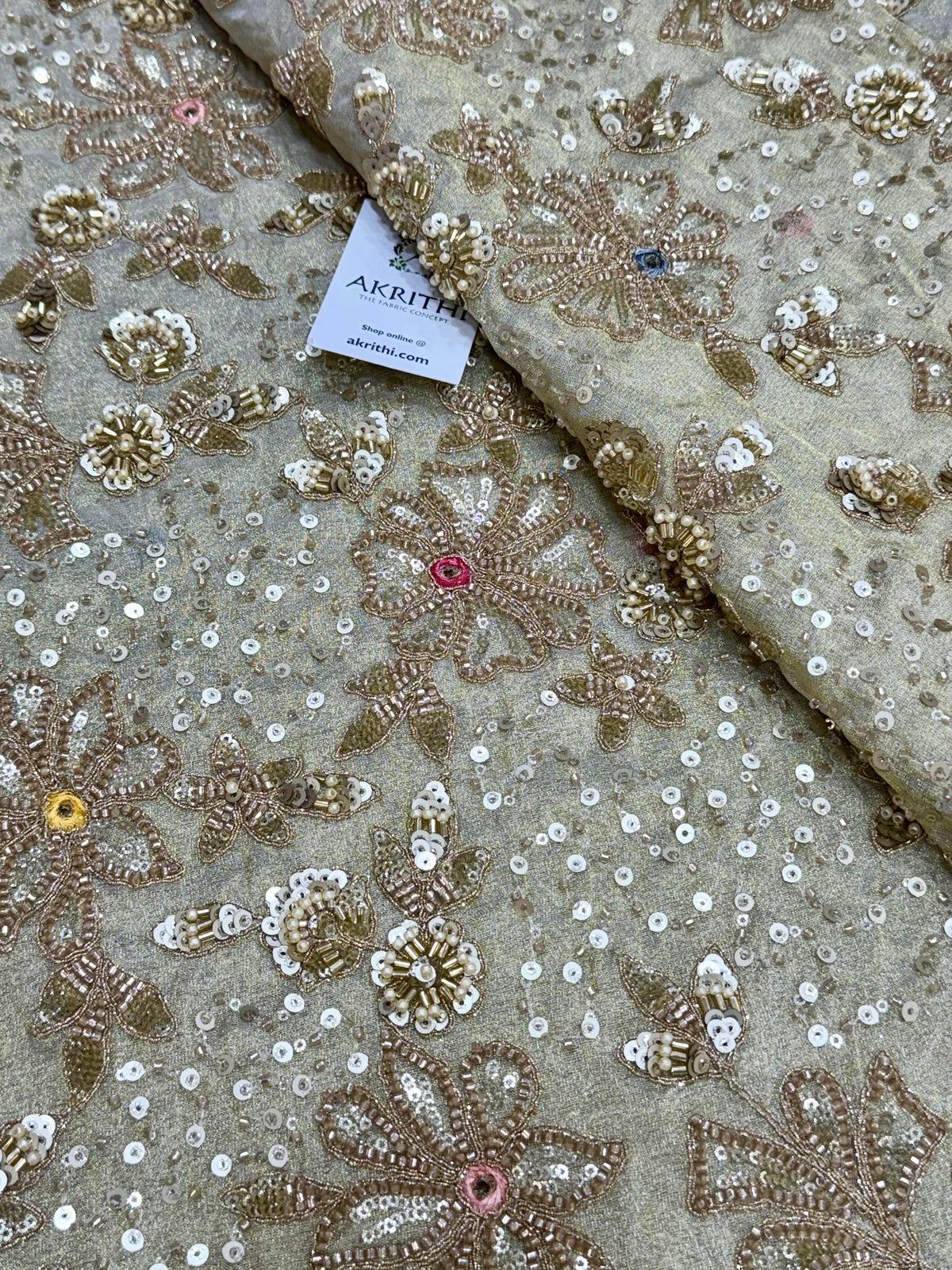 Heavy Embroidered soft viscose tissue fabric