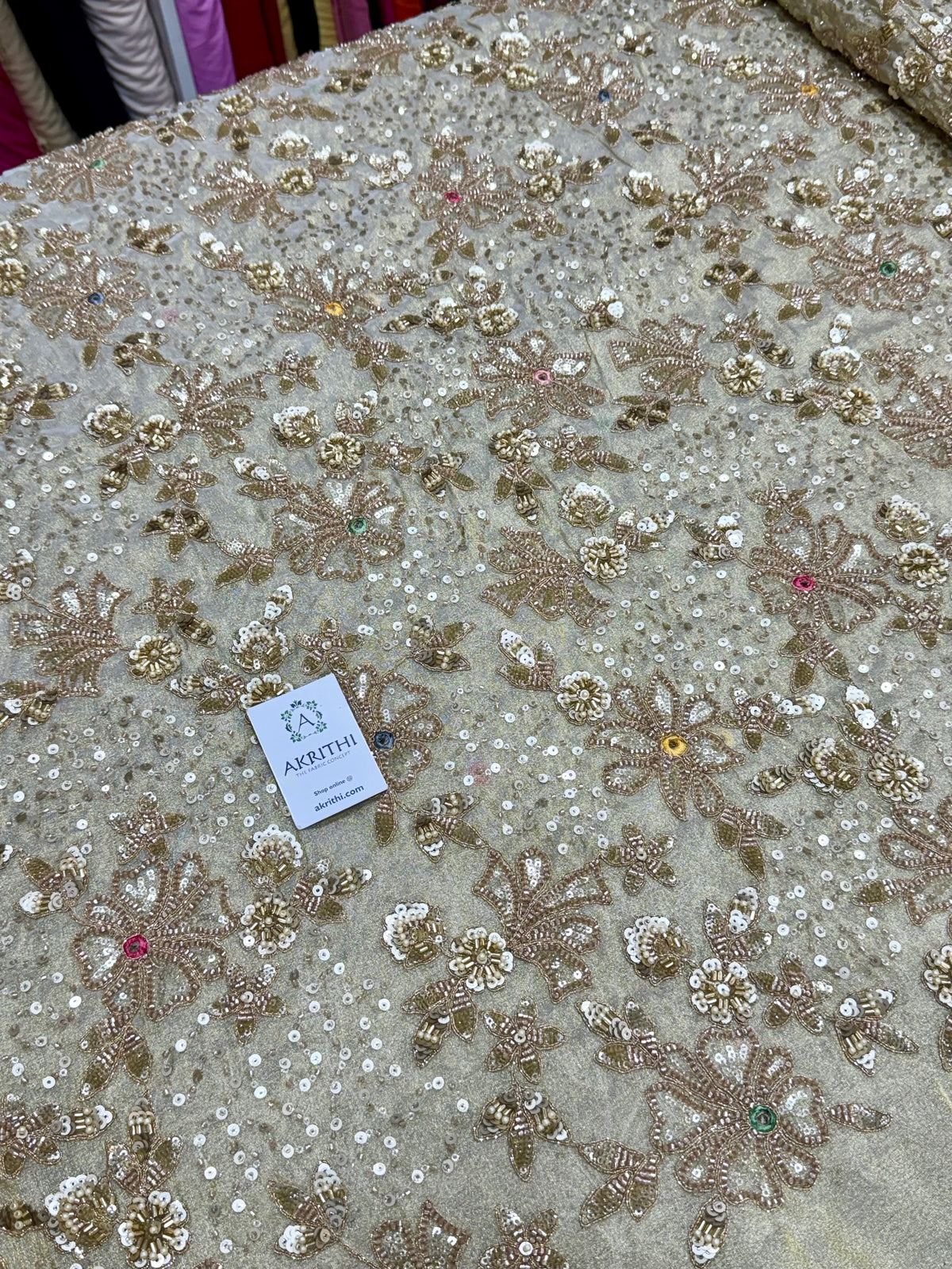 Heavy Embroidered soft viscose tissue fabric
