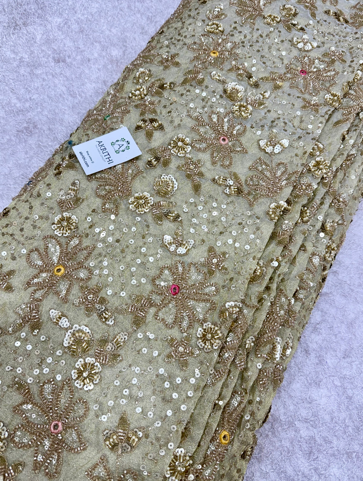 Heavy Embroidered soft viscose tissue fabric