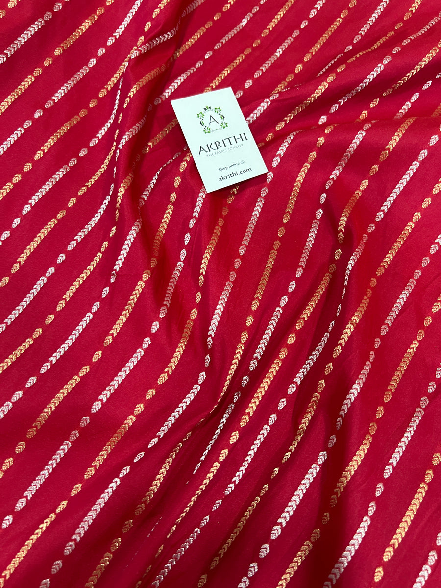 Semi Banarasi raw silk fabric