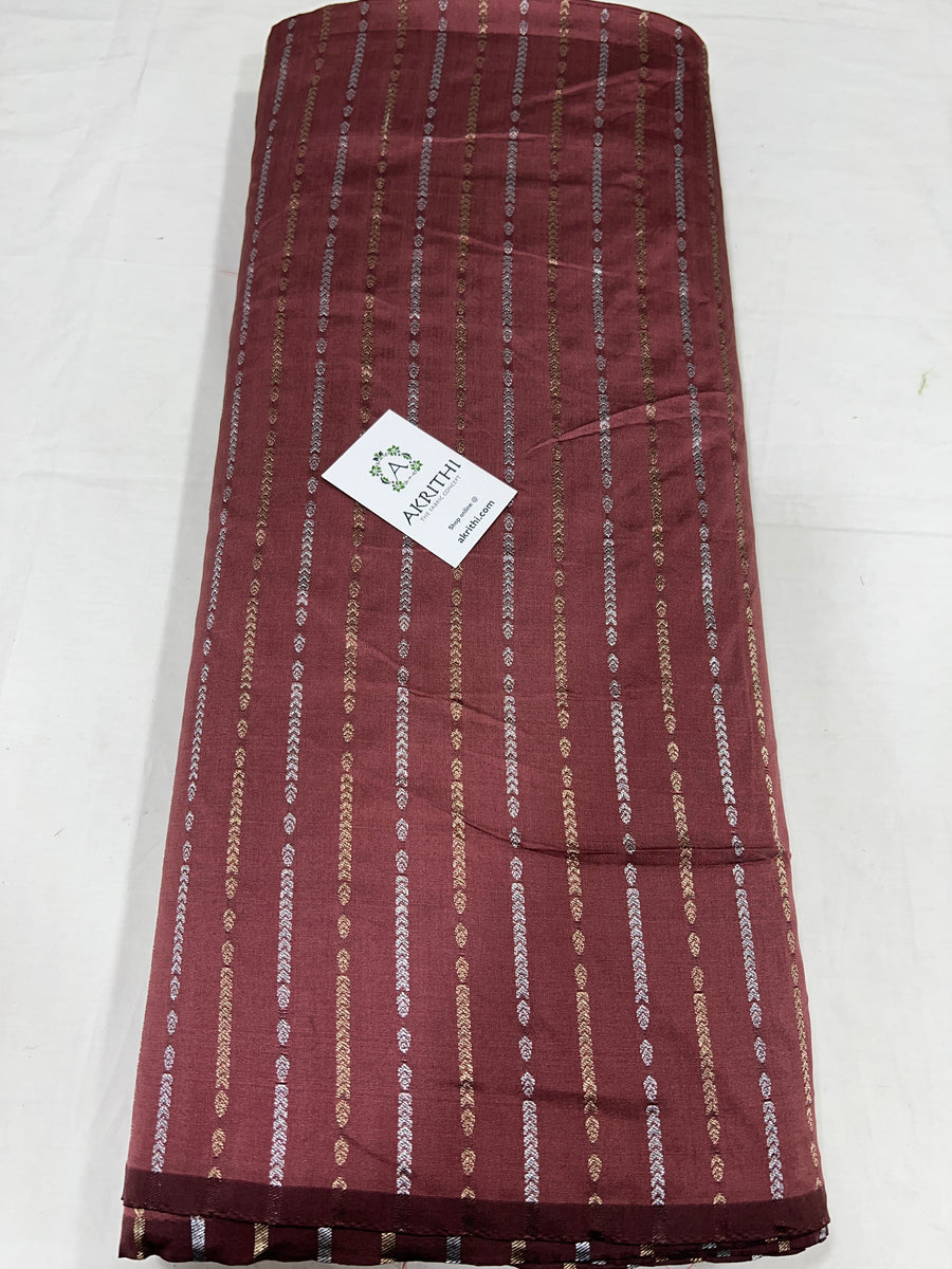 Semi Banarasi raw silk fabric