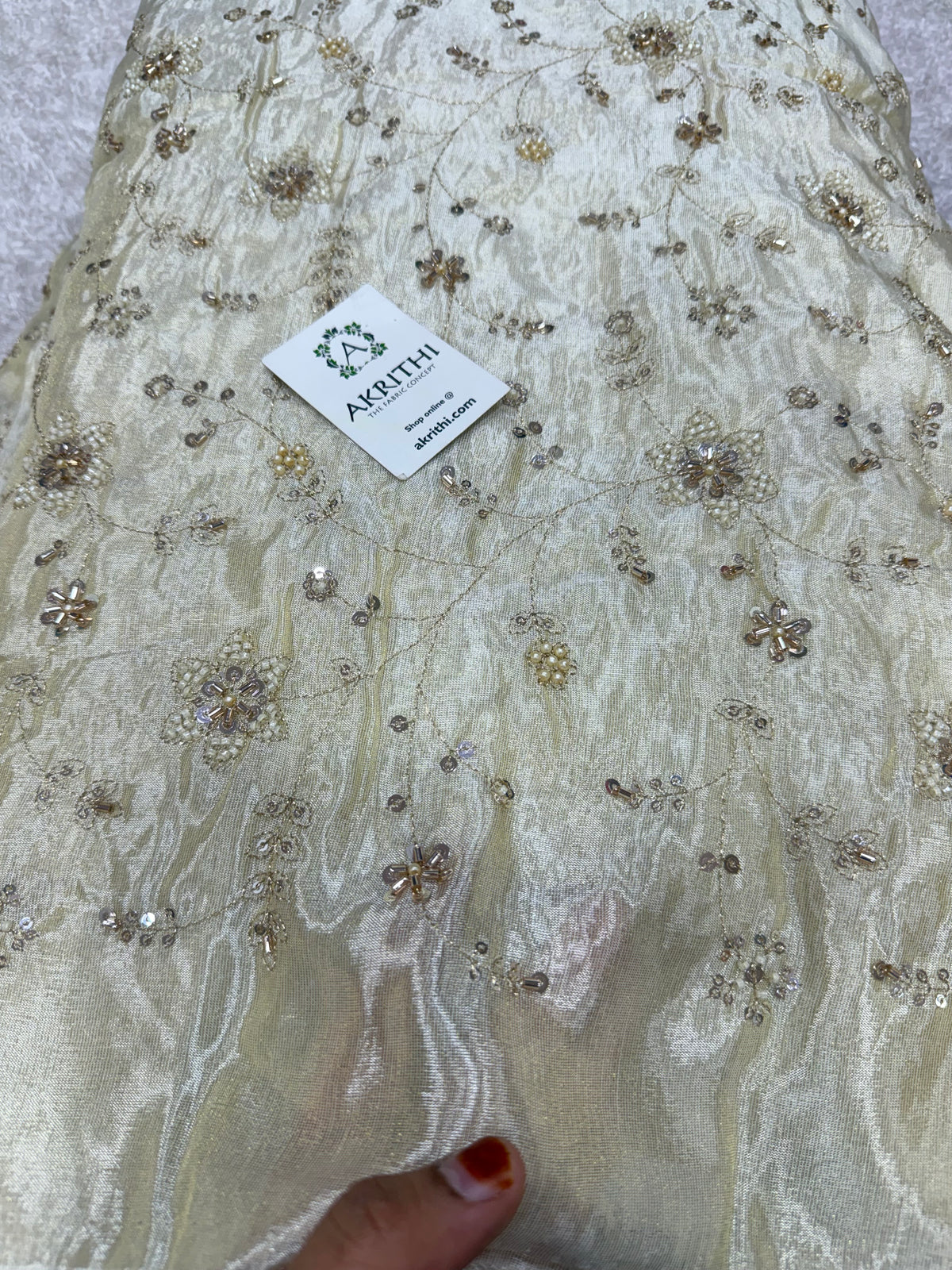 Dyeable Embroidered soft viscose tissue fabric