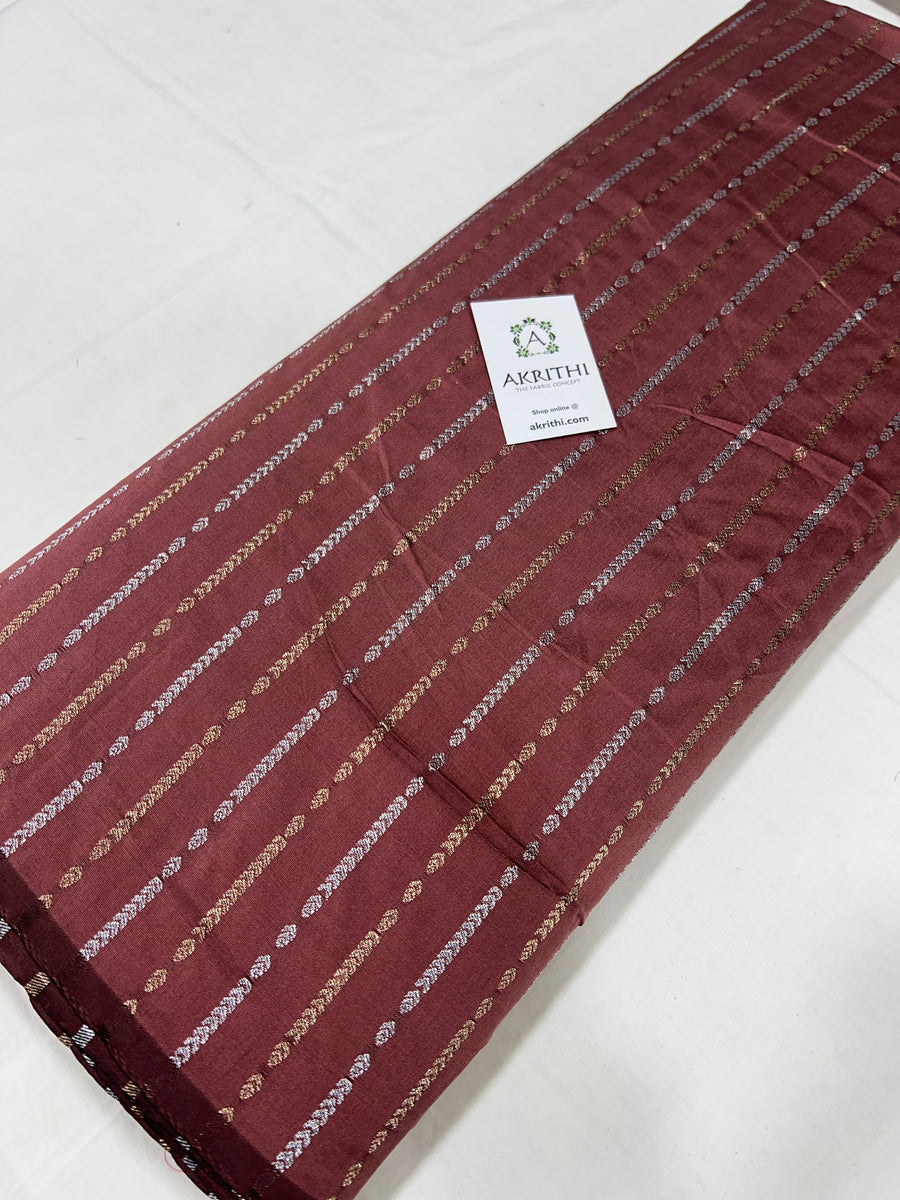 Semi Banarasi raw silk fabric