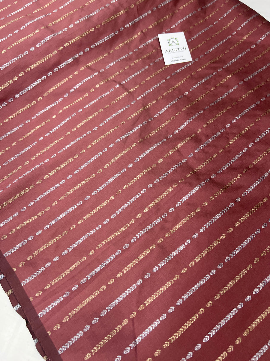 Semi Banarasi raw silk fabric